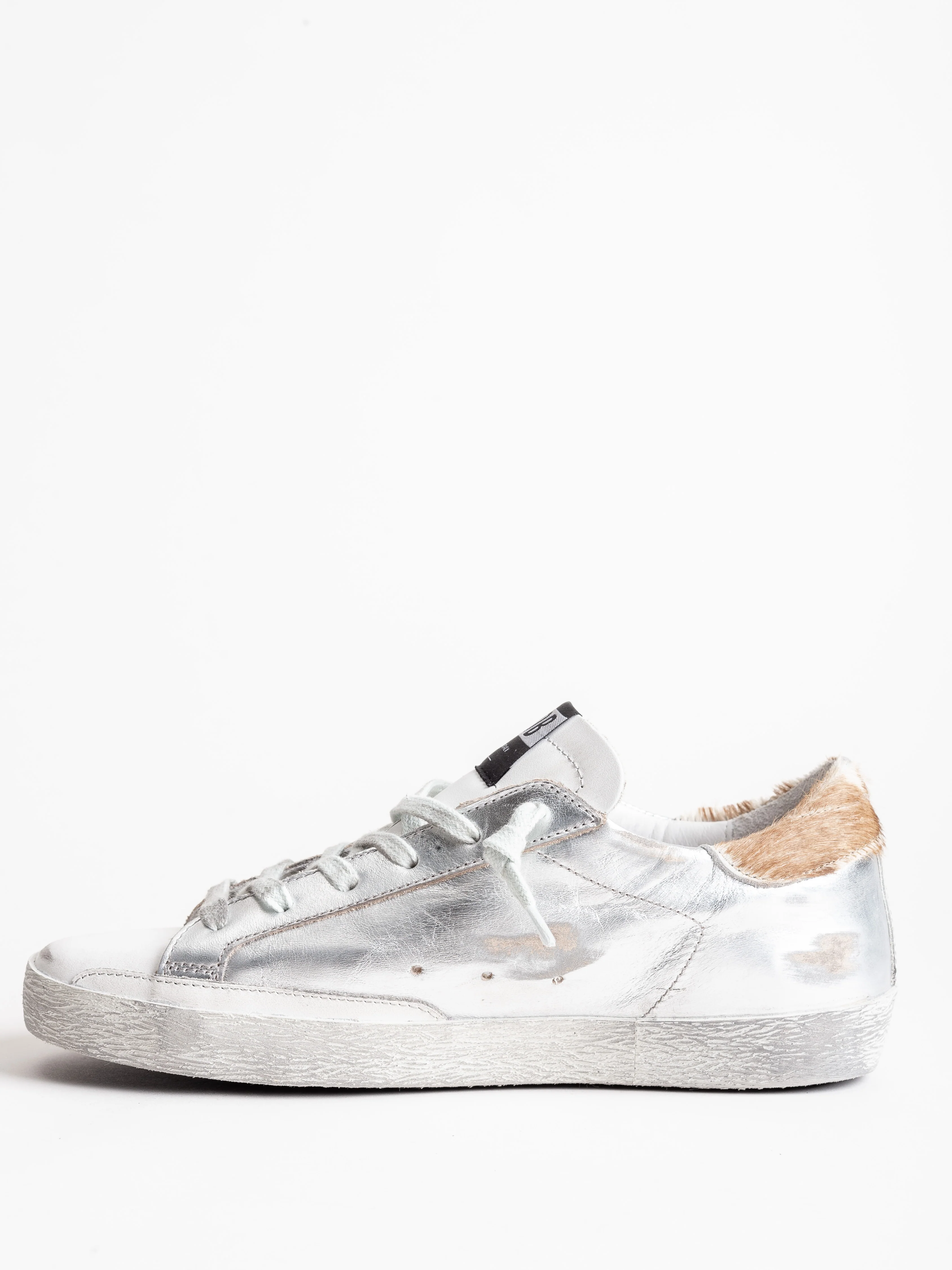 superstar sneaker - silver leather - Image 2