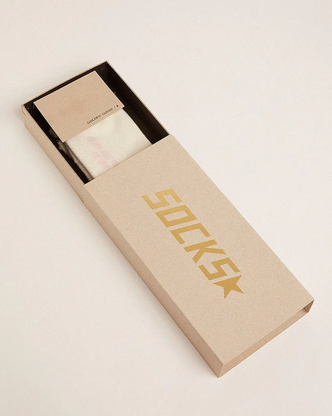 socks high rib/ stripes/golden goose/ripped - papyrus/baby - Image 2