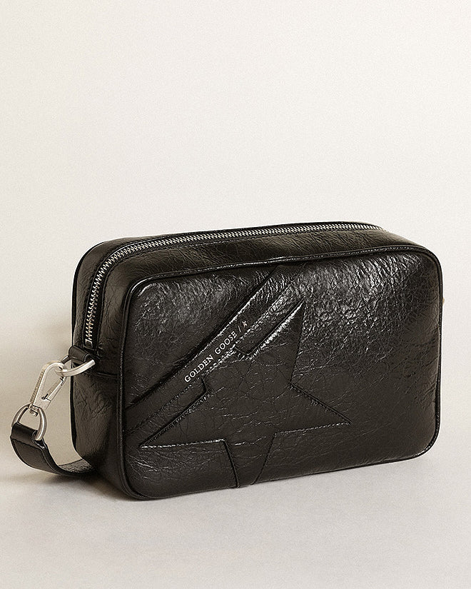 star bag in wrinkled lamb leather - black - Image 2