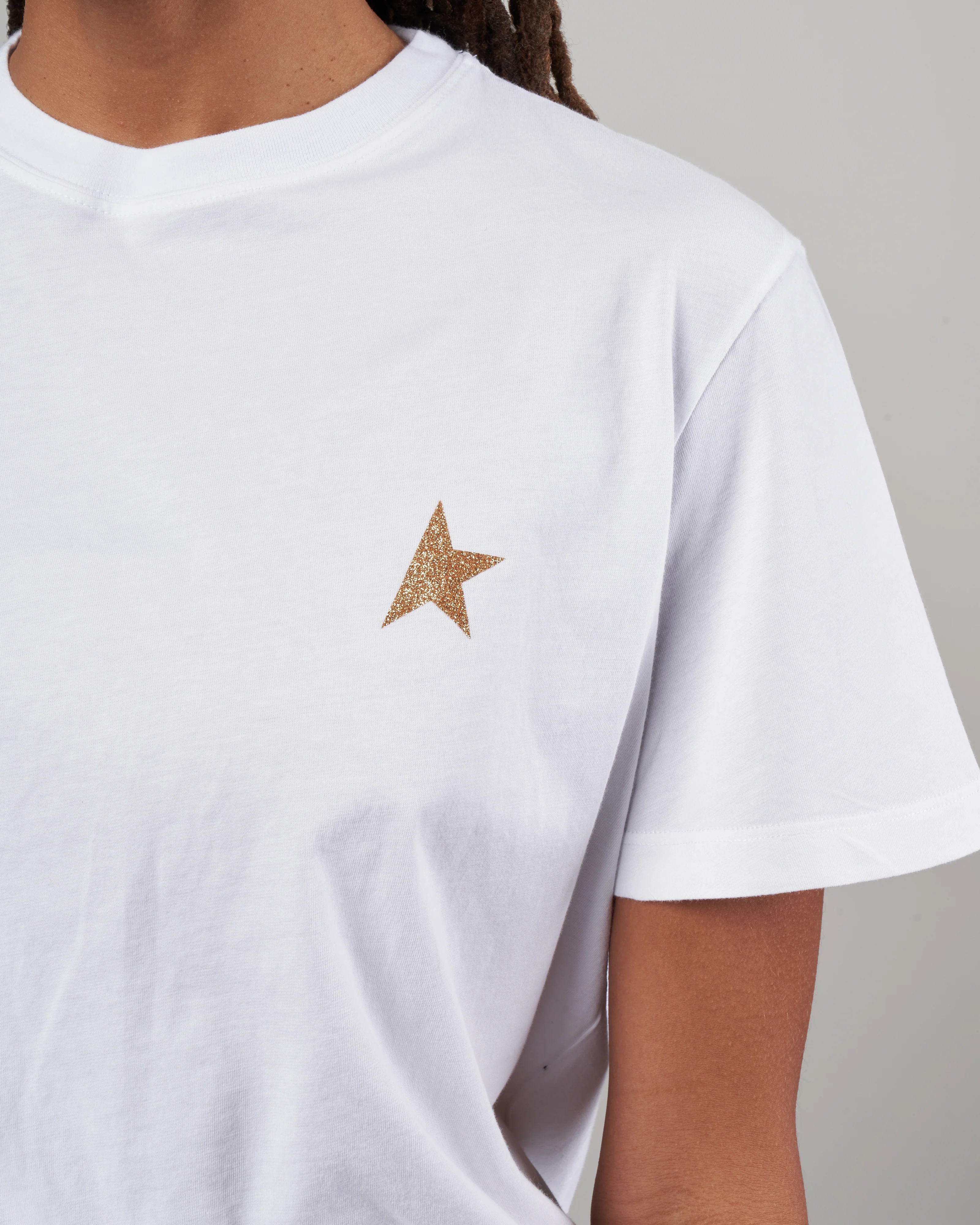 star w's regular t-shirt - white / gold - Image 4