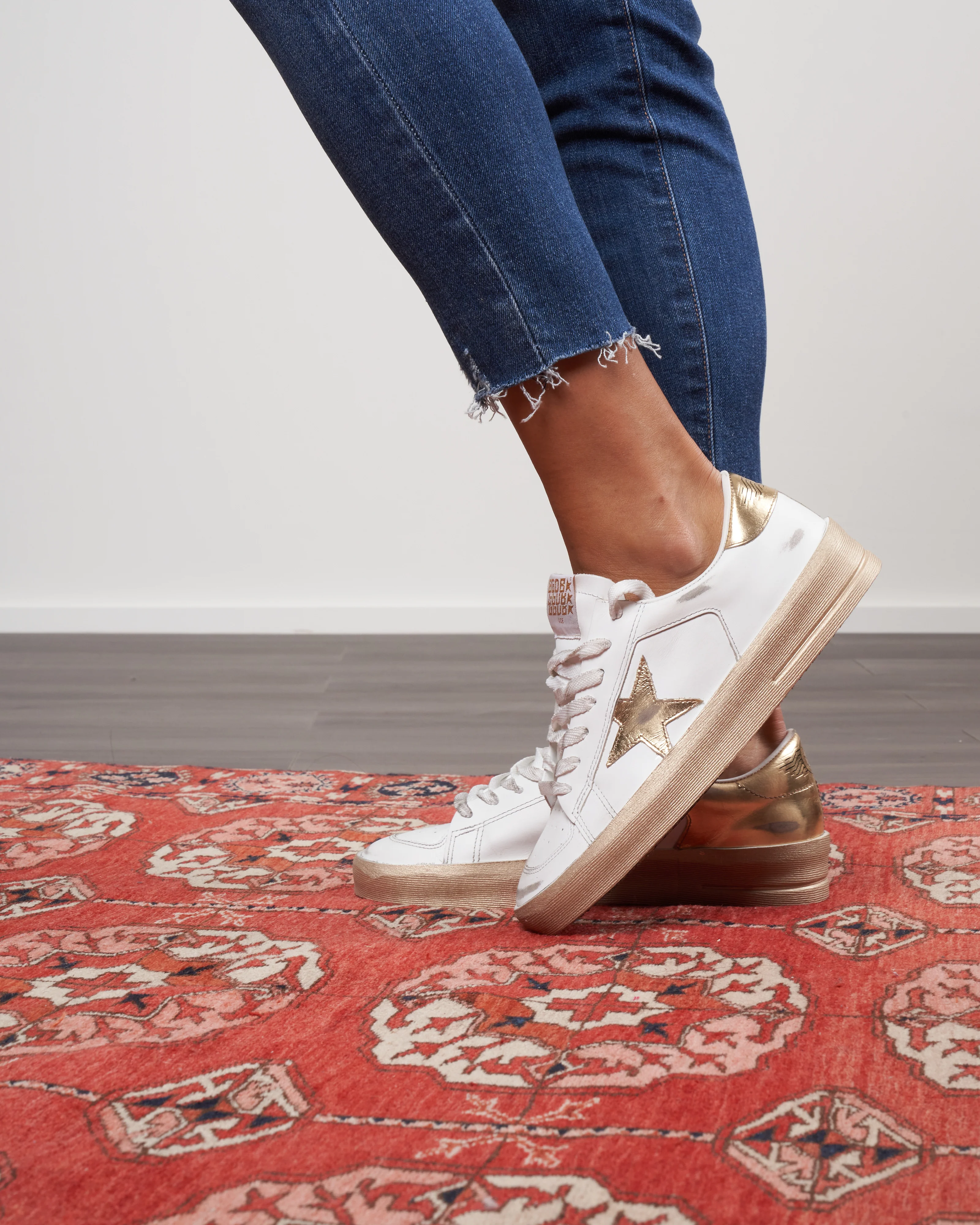 stardan sneaker - white/gold