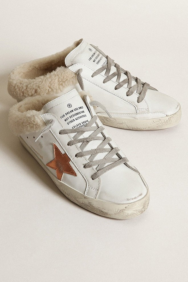 super-star laminated star shearling lining - white/chocolate brown/beige - Image 2