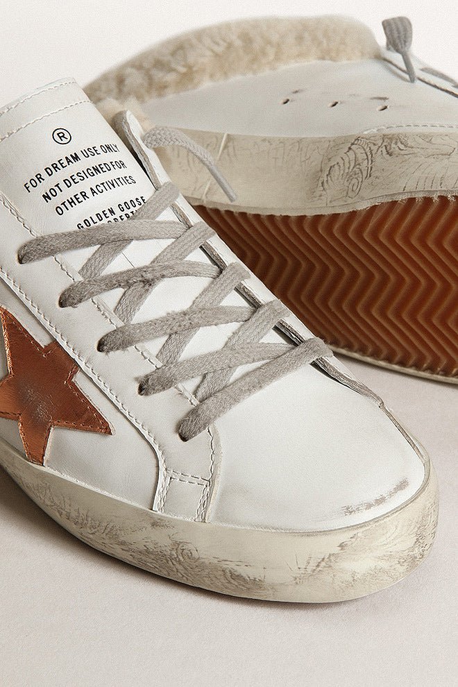 super-star laminated star shearling lining - white/chocolate brown/beige - Image 3