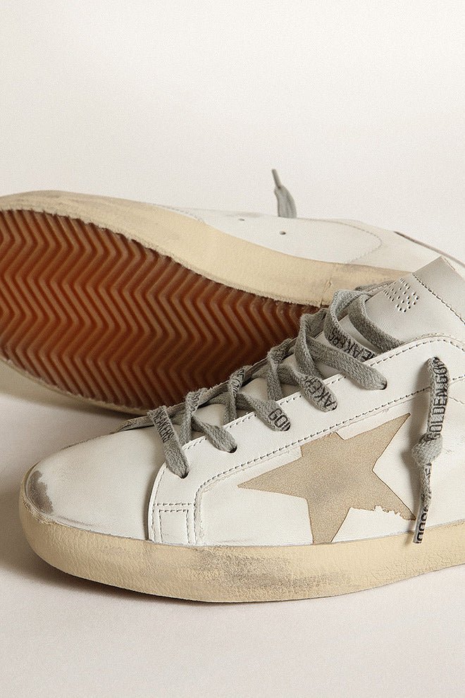 super-star lasercut flag and star suede toe - white/brown/platinum - Image 3
