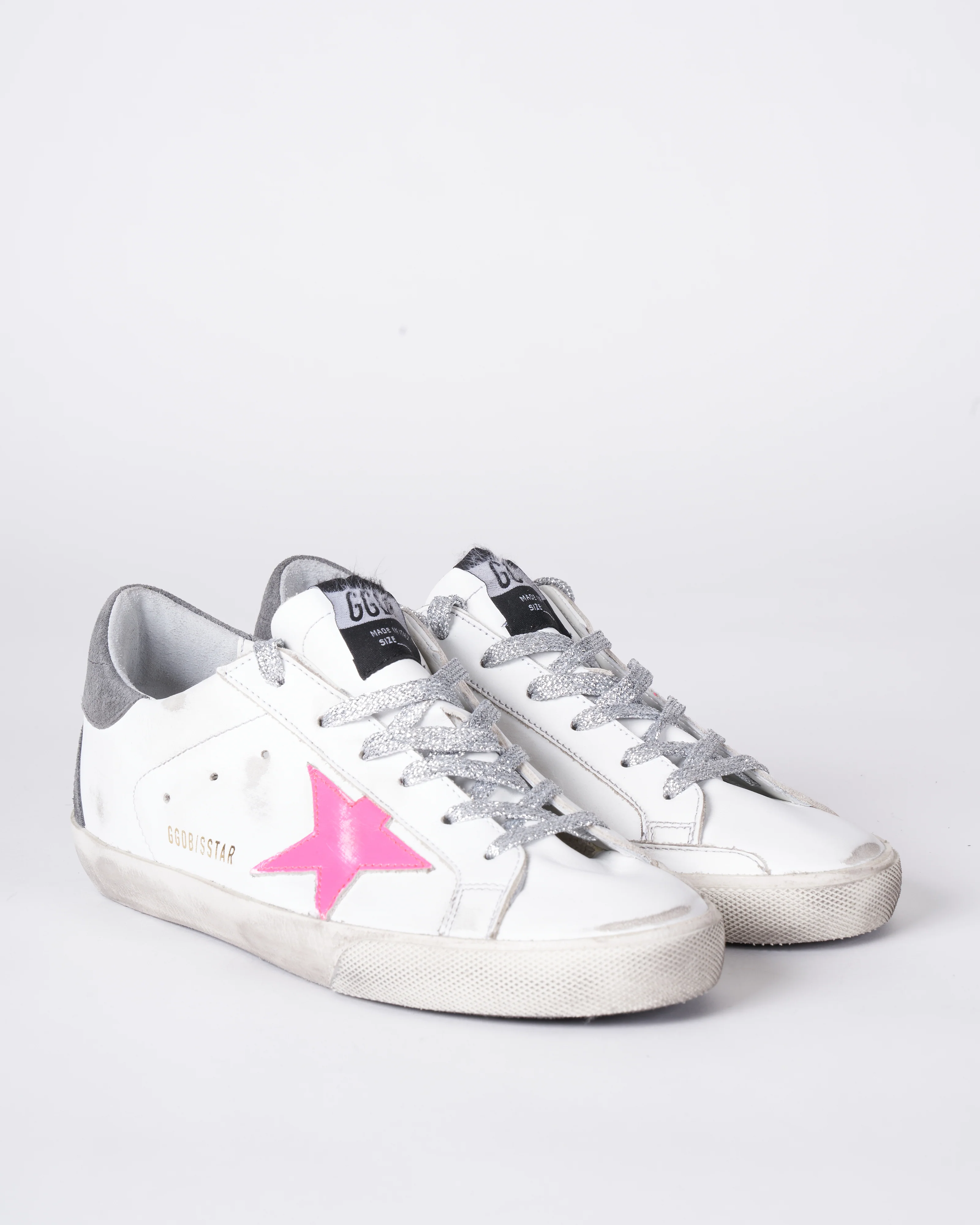 super-star leather upper and star python suede print heel - Image 2