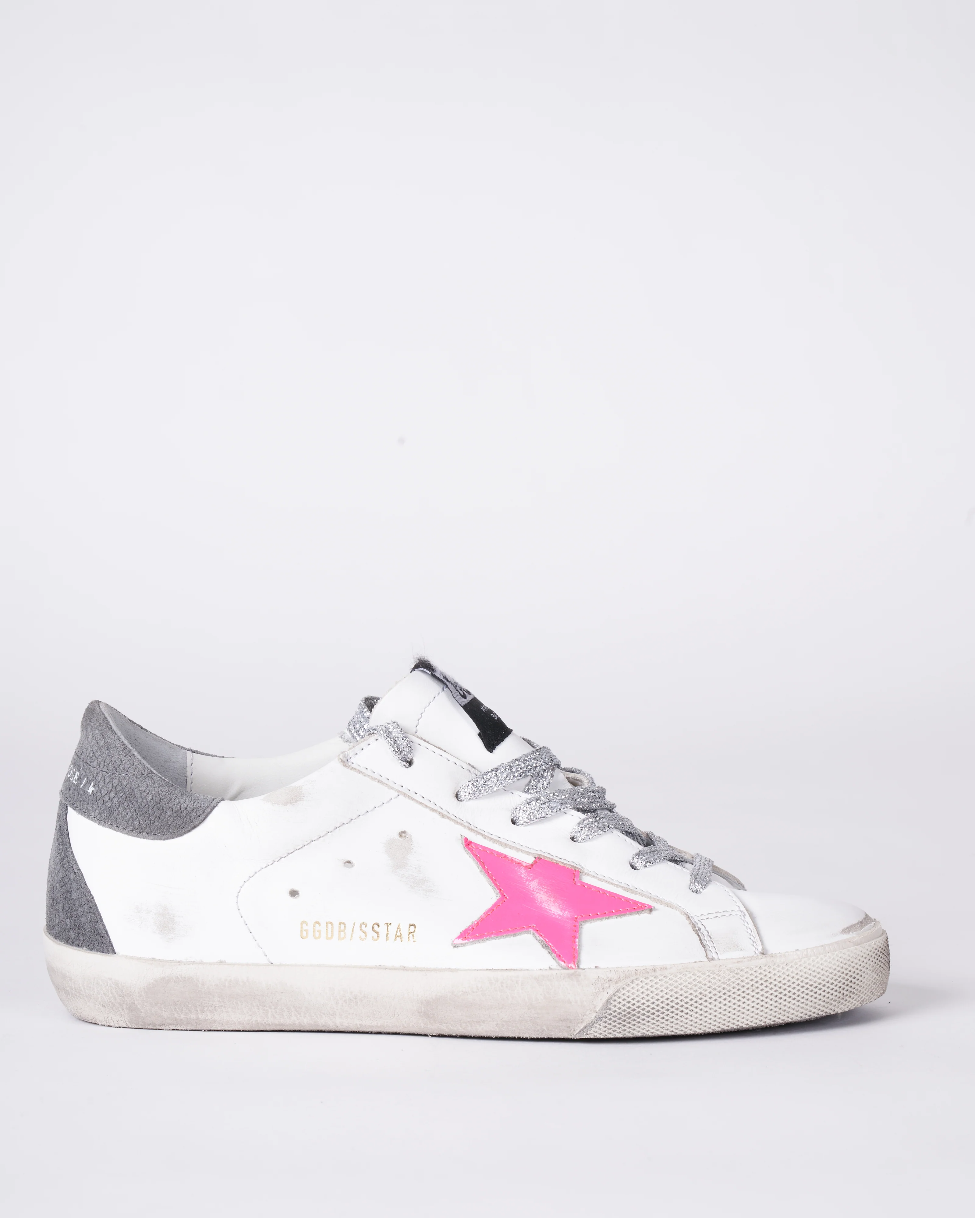 super-star leather upper and star python suede print heel - Image 3