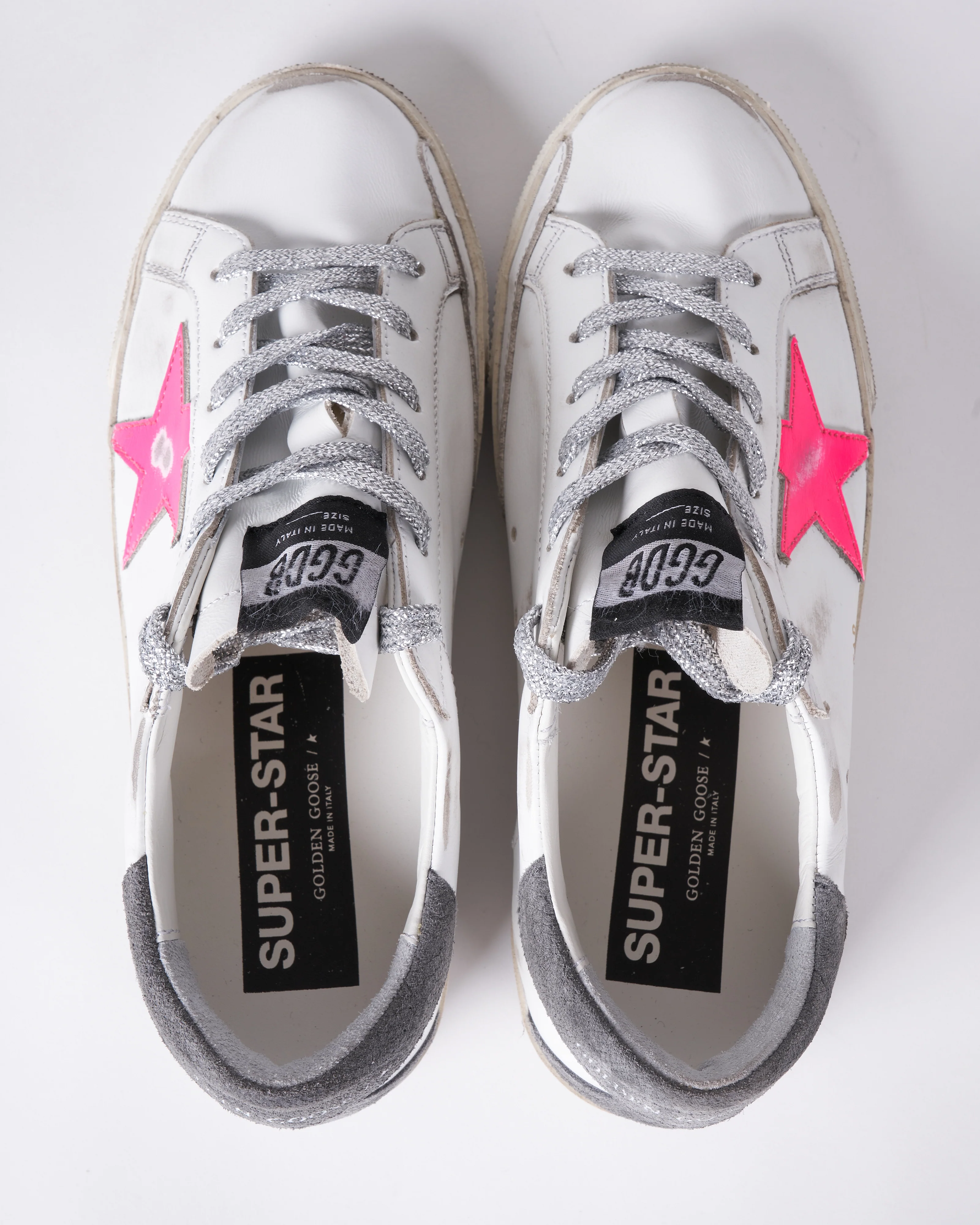 super-star leather upper and star python suede print heel - Image 4