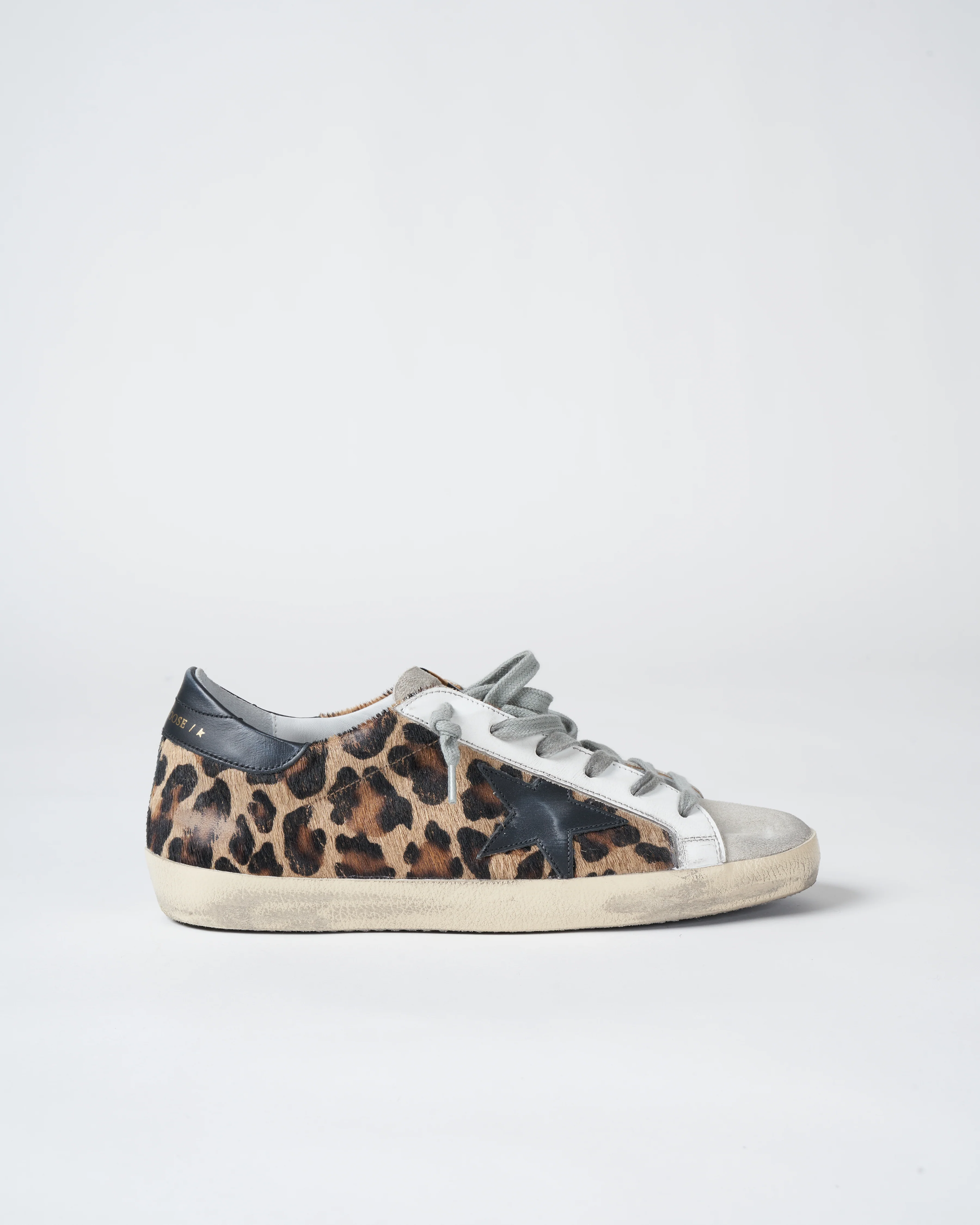 super-star leopard horsy quarter leather star and heel - beige brown leo/ice/black - Image 2