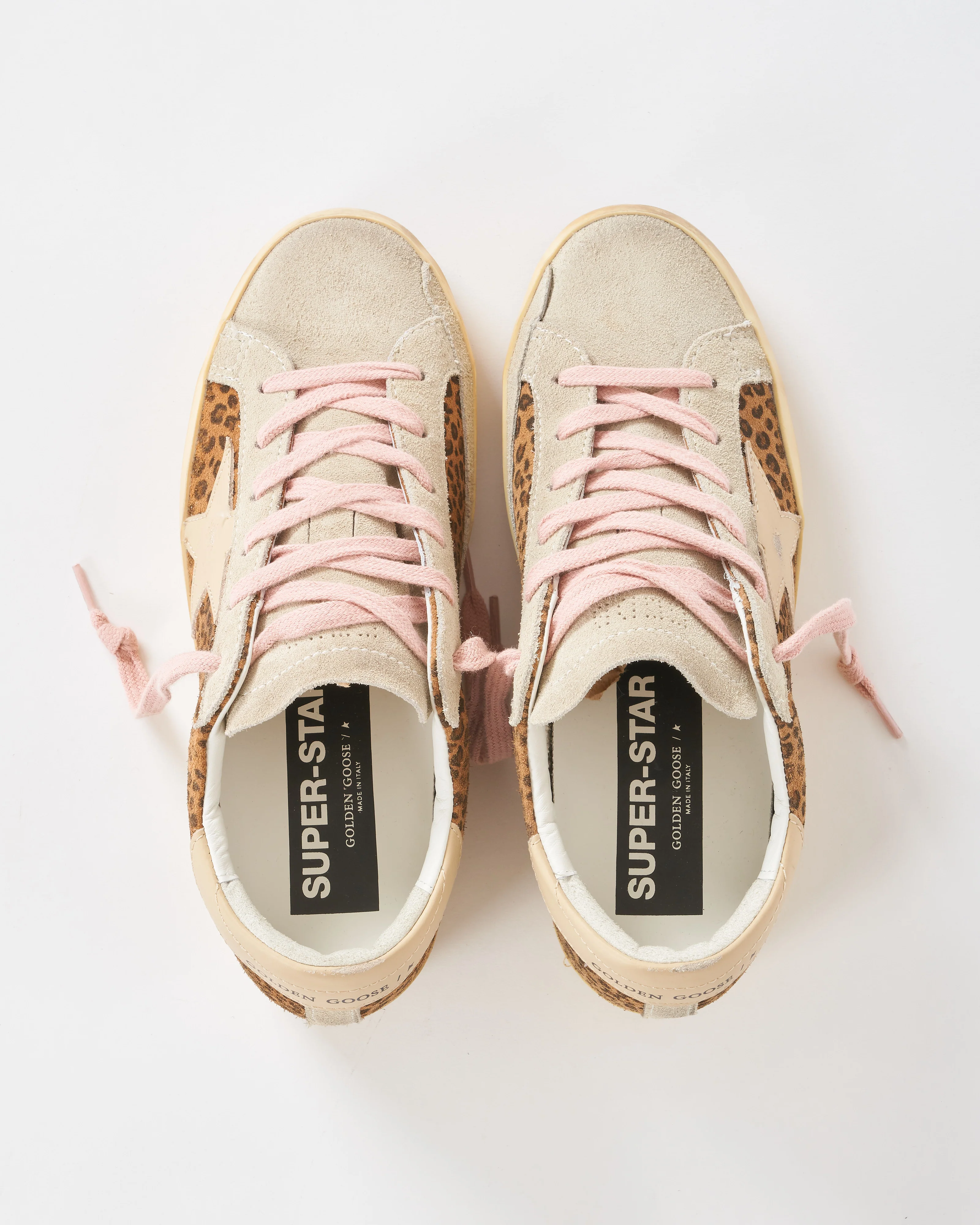 super-star leopard print suede with leather star - leopard/ivory/warm sand - Image 3
