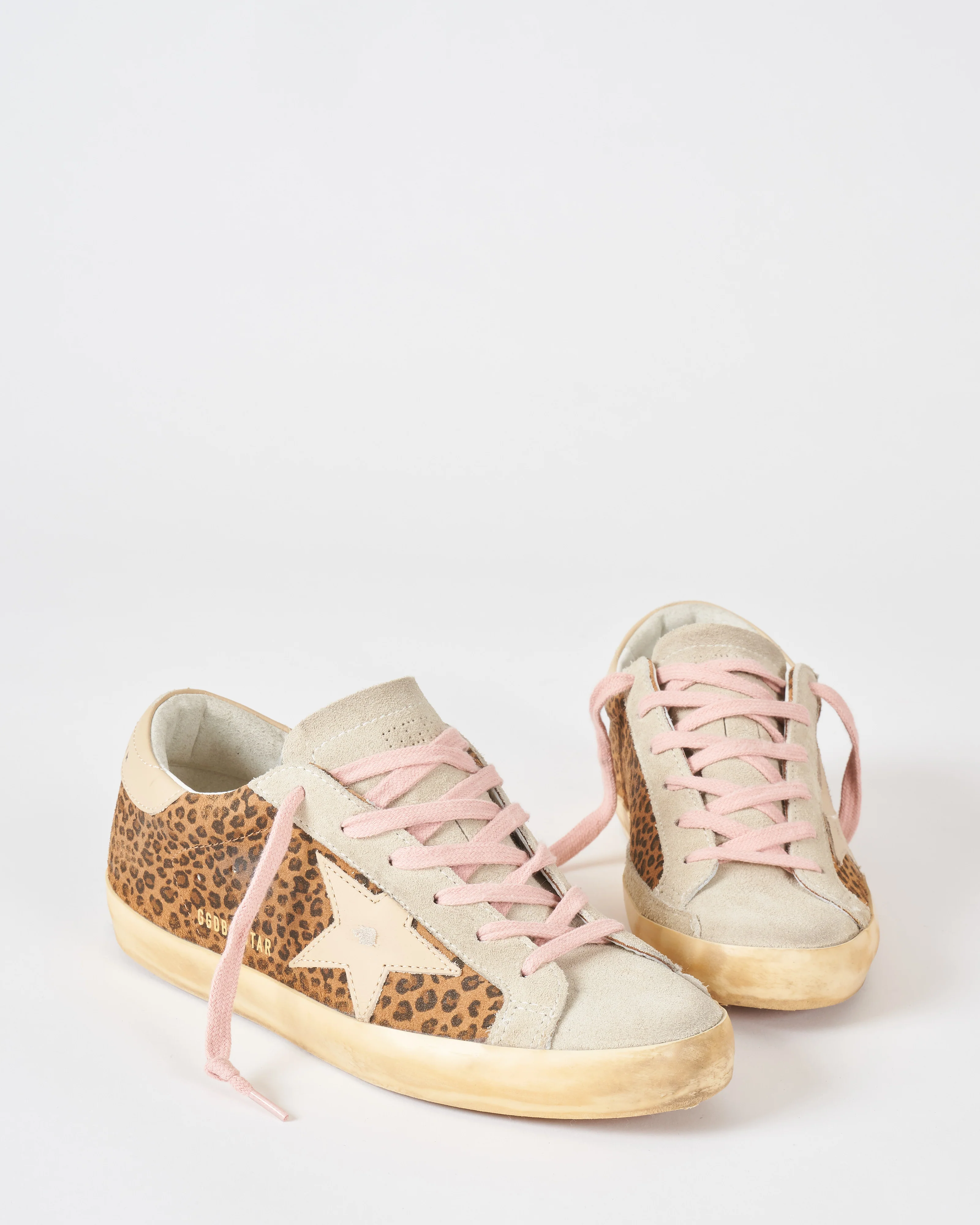 super-star leopard print suede with leather star - leopard/ivory/warm sand - Image 4