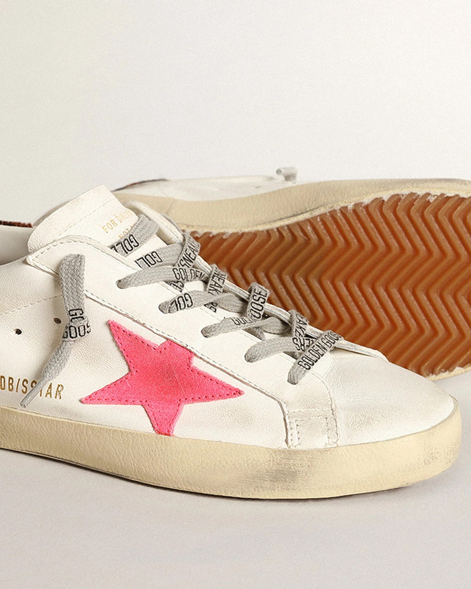 super-star nappa with suede star and zebra horsy heel - creamy white/fluo red/black brown zebra - Image 3