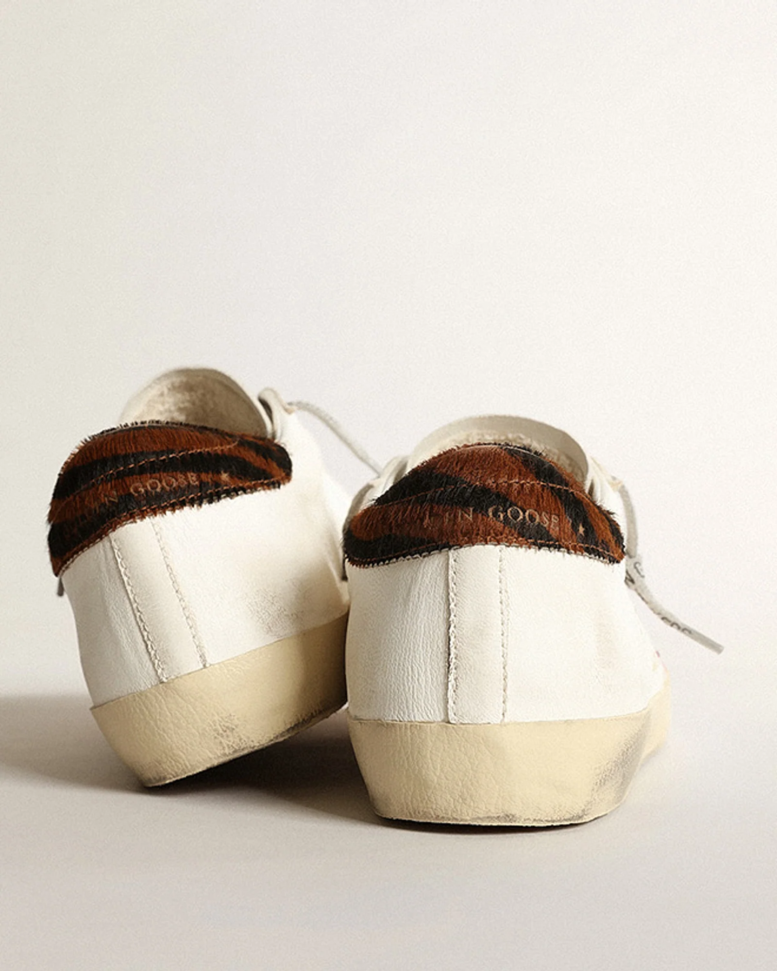 super-star nappa with suede star and zebra horsy heel - creamy white/fluo red/black brown zebra - Image 4