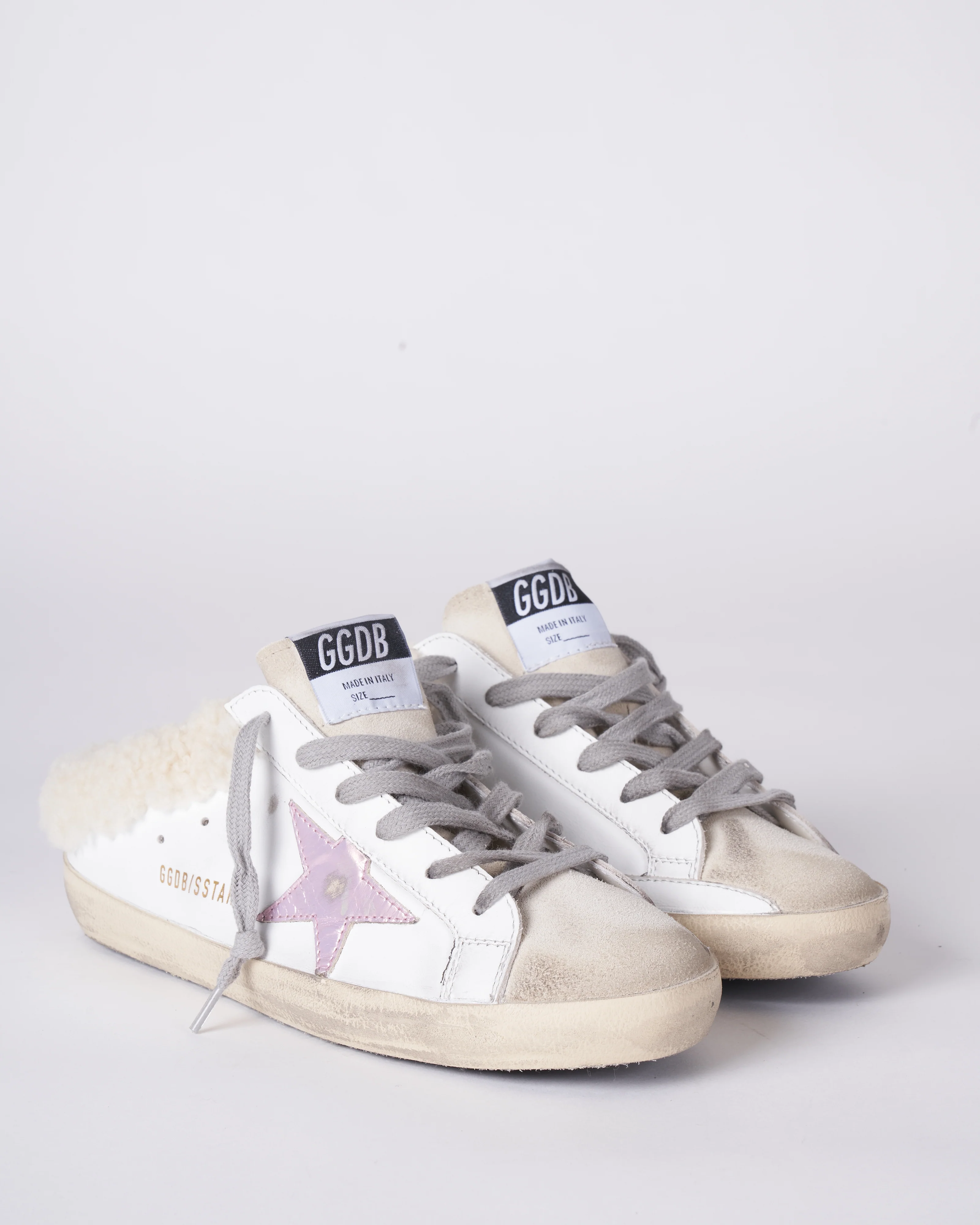 super-star sabot leather upper suede toe - Image 2