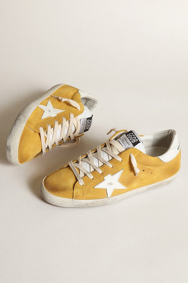 super-star suede high frequency toungue leather star - mustard/white - Image 3