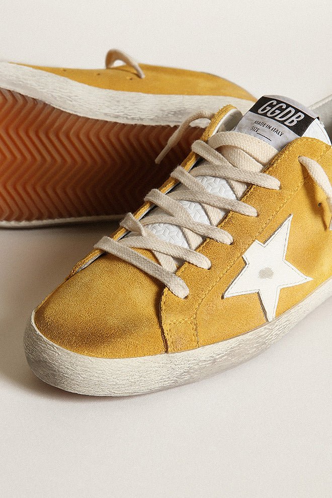 super-star suede high frequency toungue leather star - mustard/white - Image 4