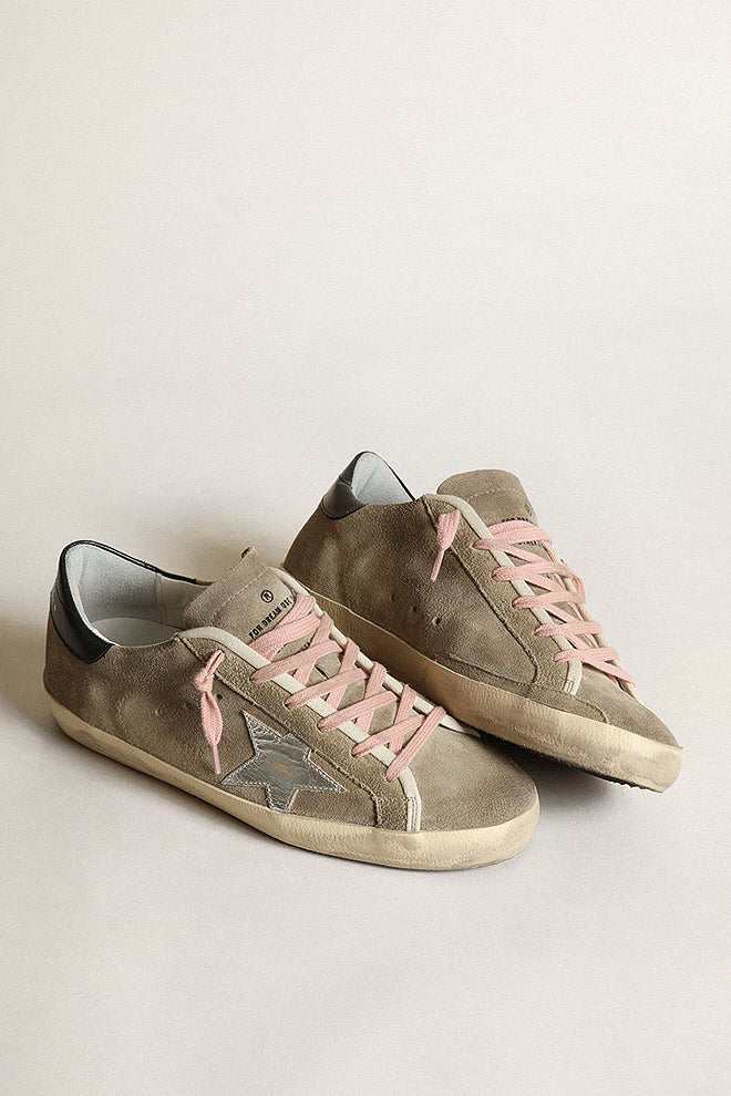 super-star suede, laminated star - taupe/silver/dark blue - Image 2