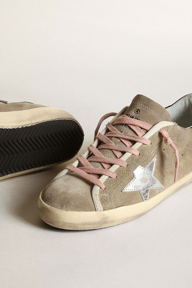 super-star suede, laminated star - taupe/silver/dark blue - Image 3