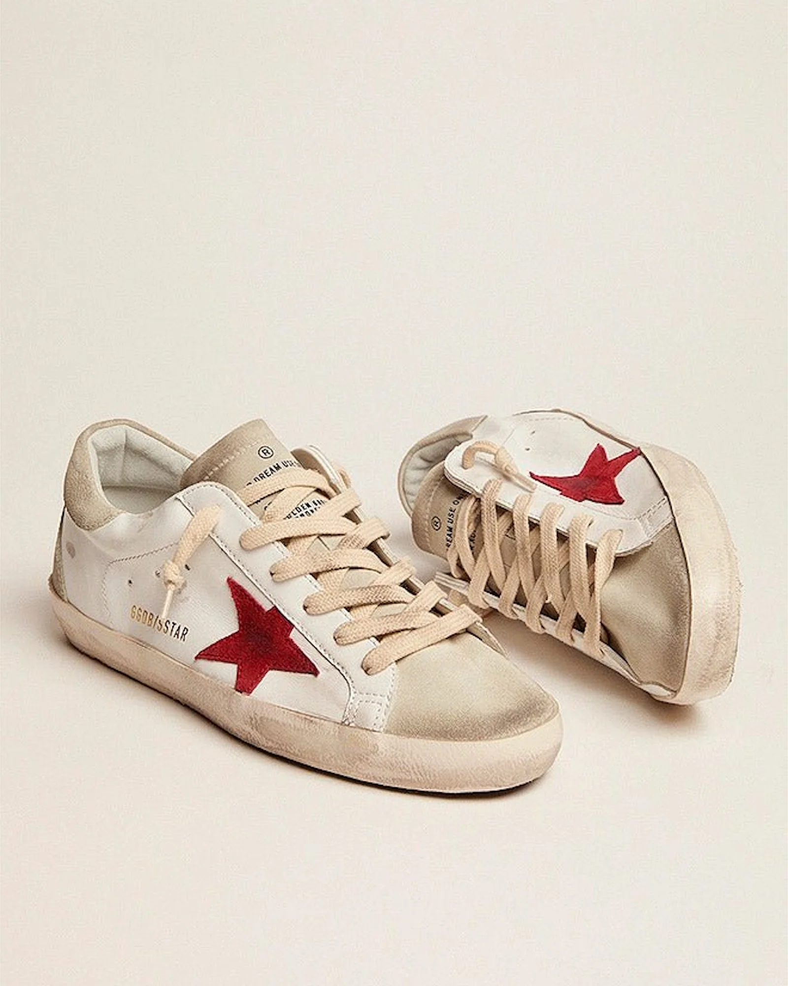super-star suede star spur and heel - white/ice/red - Image 3