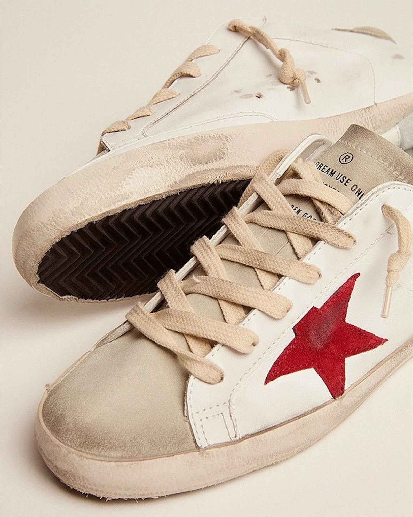 super-star suede star spur and heel - white/ice/red - Image 4