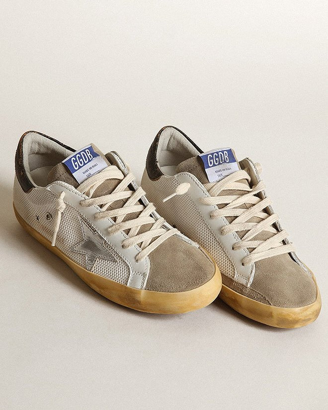 super-star suede toe leather lacing and heel laminated star - white/taupe/silver/black - Image 2