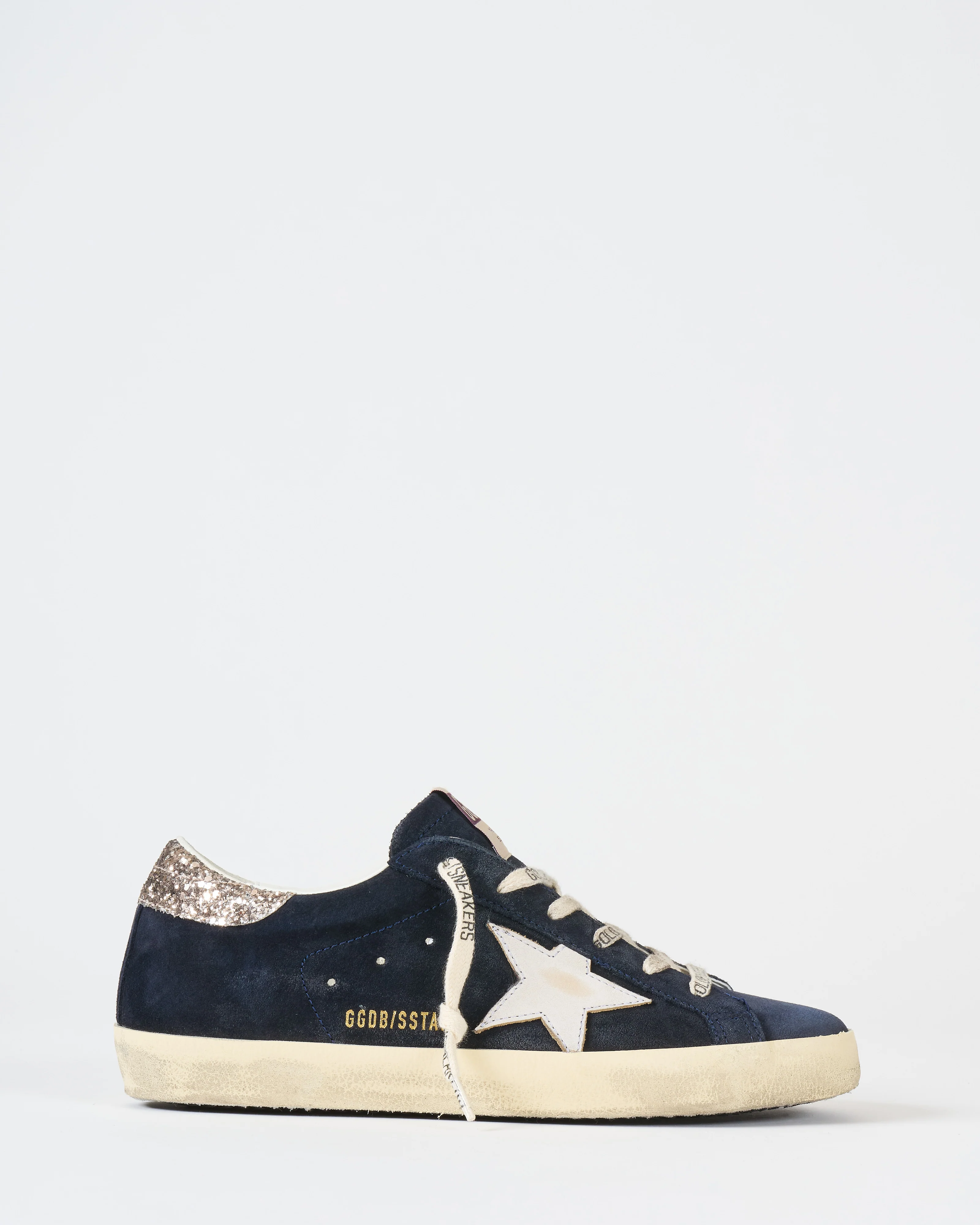 super-star suede upper leather star glitter heel - Image 2