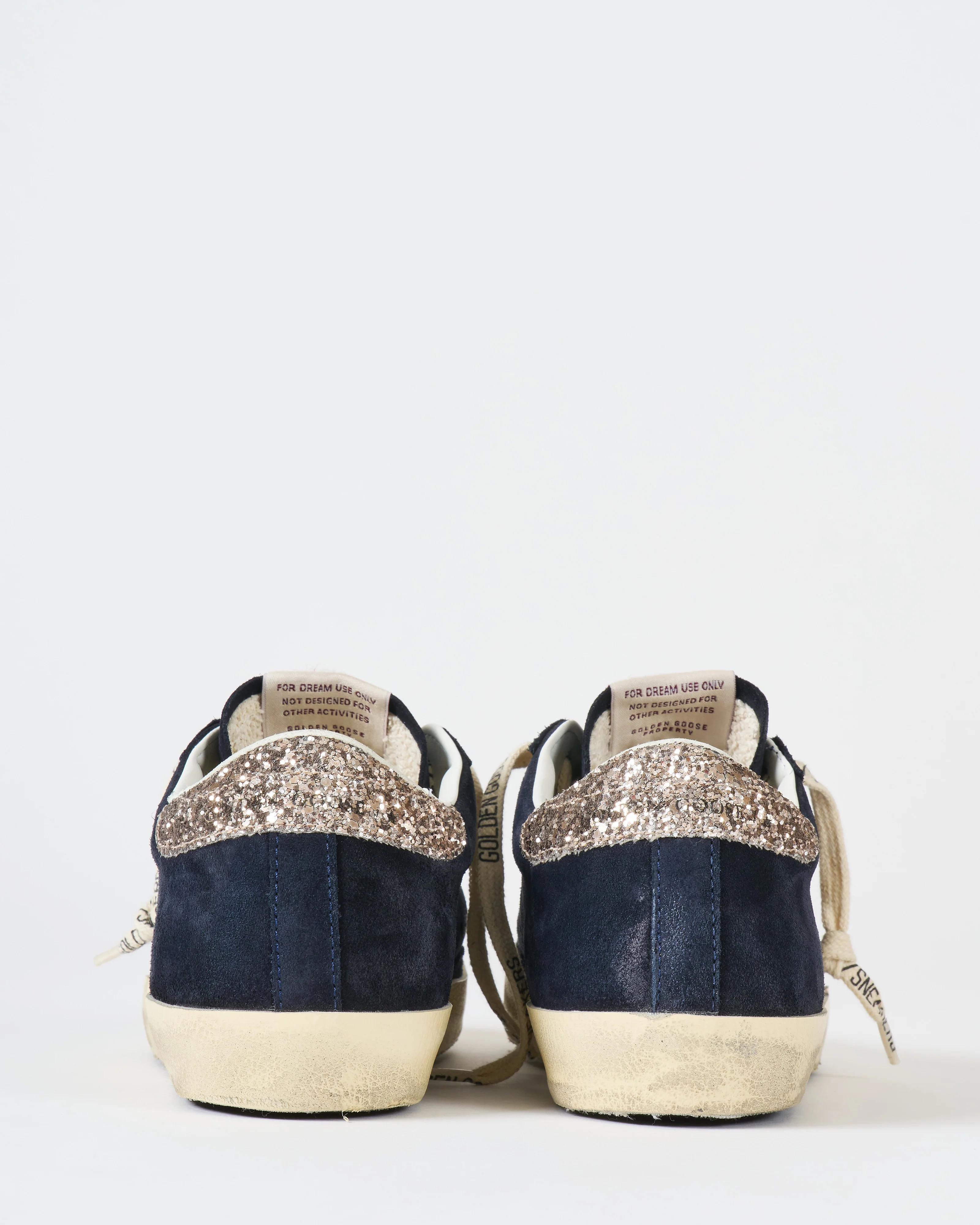 super-star suede upper leather star glitter heel - Image 3