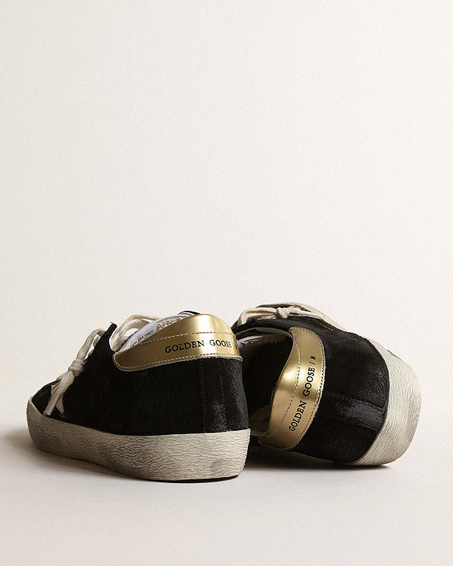 super-star suede with high frequency tongue and zebra horsy star - black/white/beige zebra/gold - Image 5