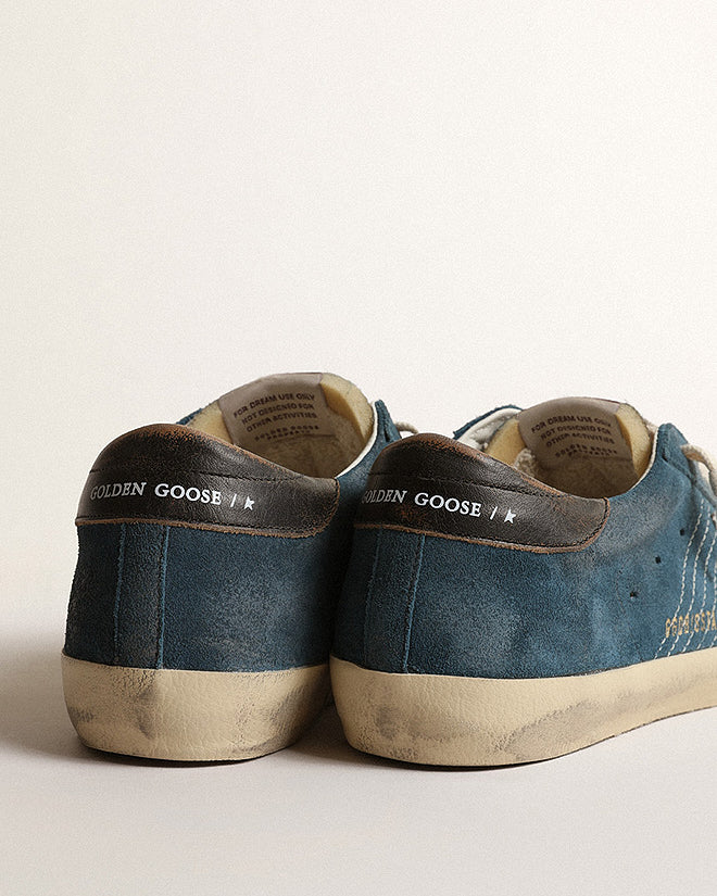 super-star suede with nylon tongue and glitter star - blue/grey/silver/black - Image 5