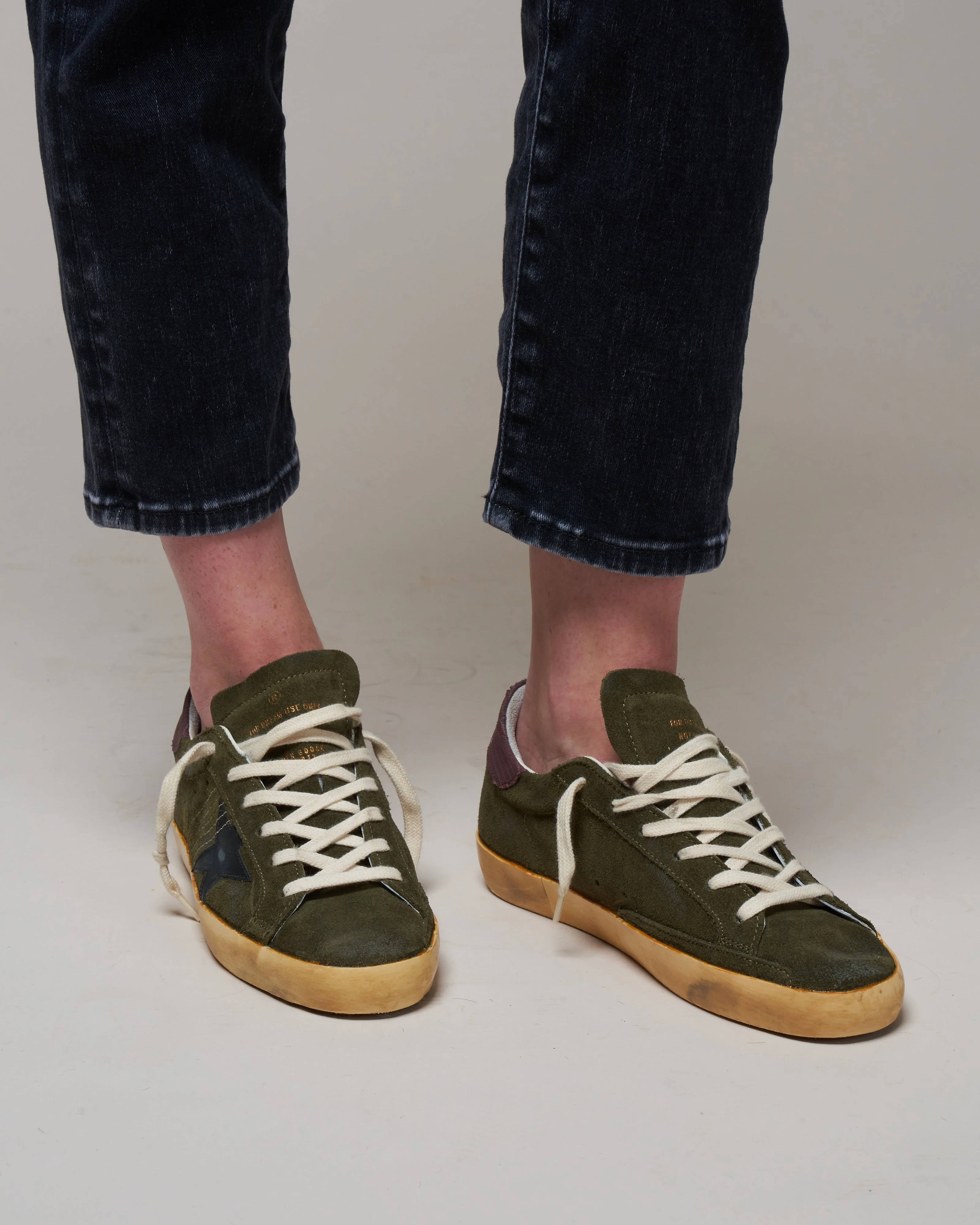 super-star suede with stitching on quarter leather star - green/black/bordeaux - Image 2