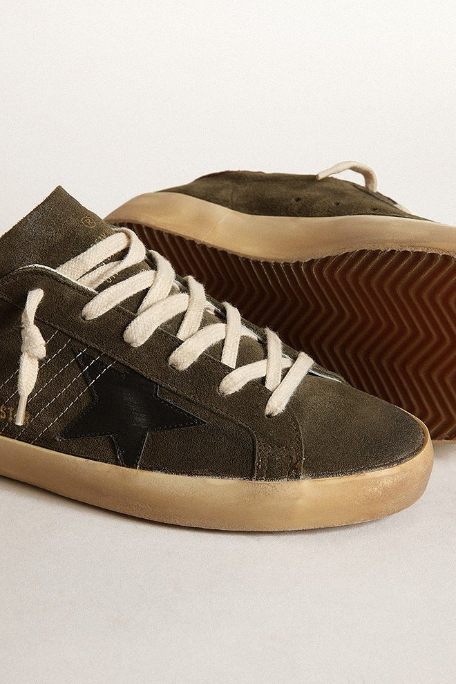 super-star suede with stitching on quarter leather star - green/black/bordeaux - Image 4