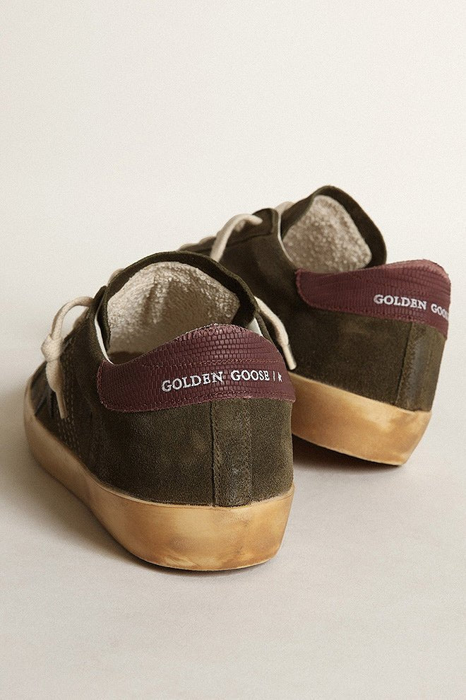 super-star suede with stitching on quarter leather star - green/black/bordeaux - Image 5