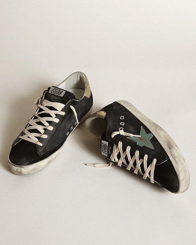 super-star vintage laminated star snake printed heel - black/mint/platinum - Image 2