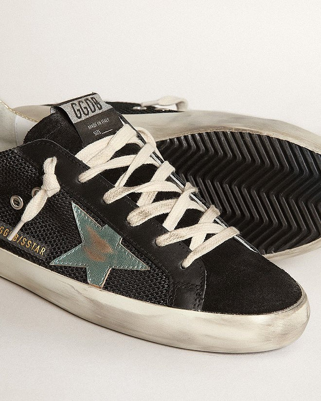 super-star vintage laminated star snake printed heel - black/mint/platinum - Image 4