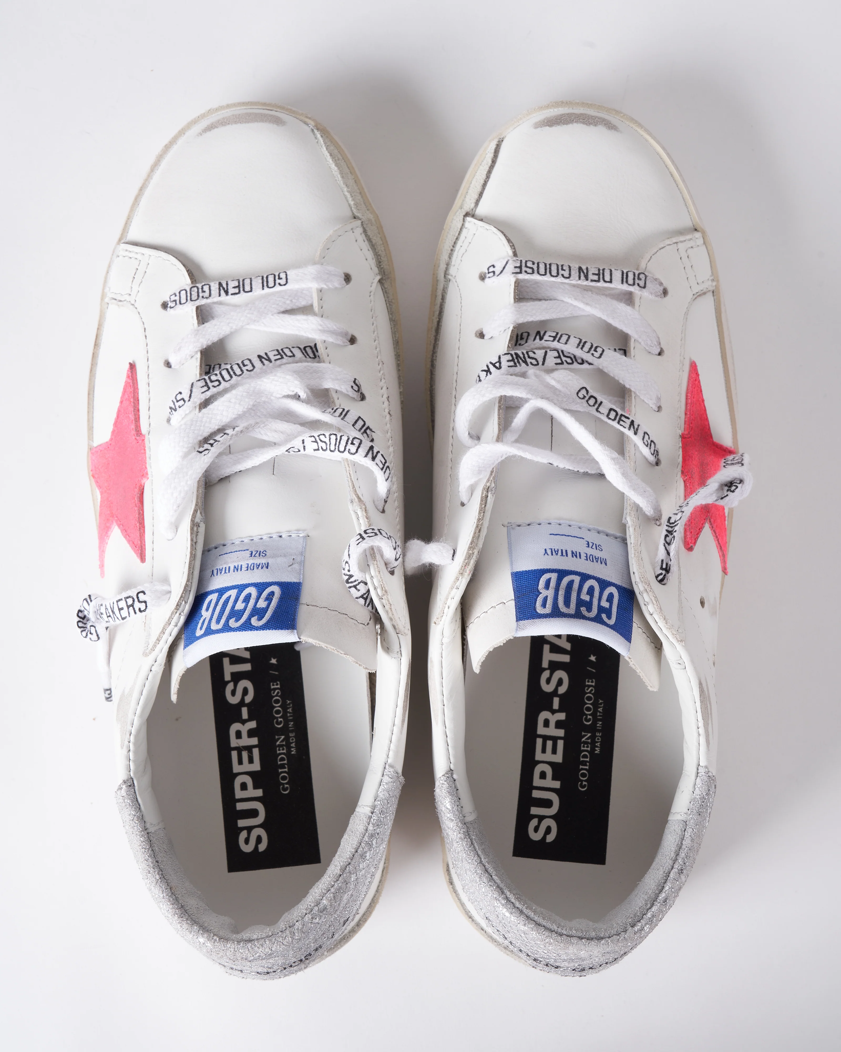 super-star with spur leather upper suede star and spur laminated phyton print leather heel - white/lobster fluo/ice/silver 10887 - Image 3