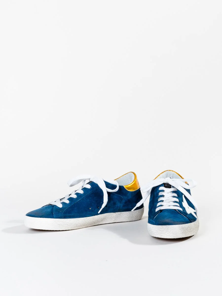 superstar sneaker - blue suede/white - Image 4