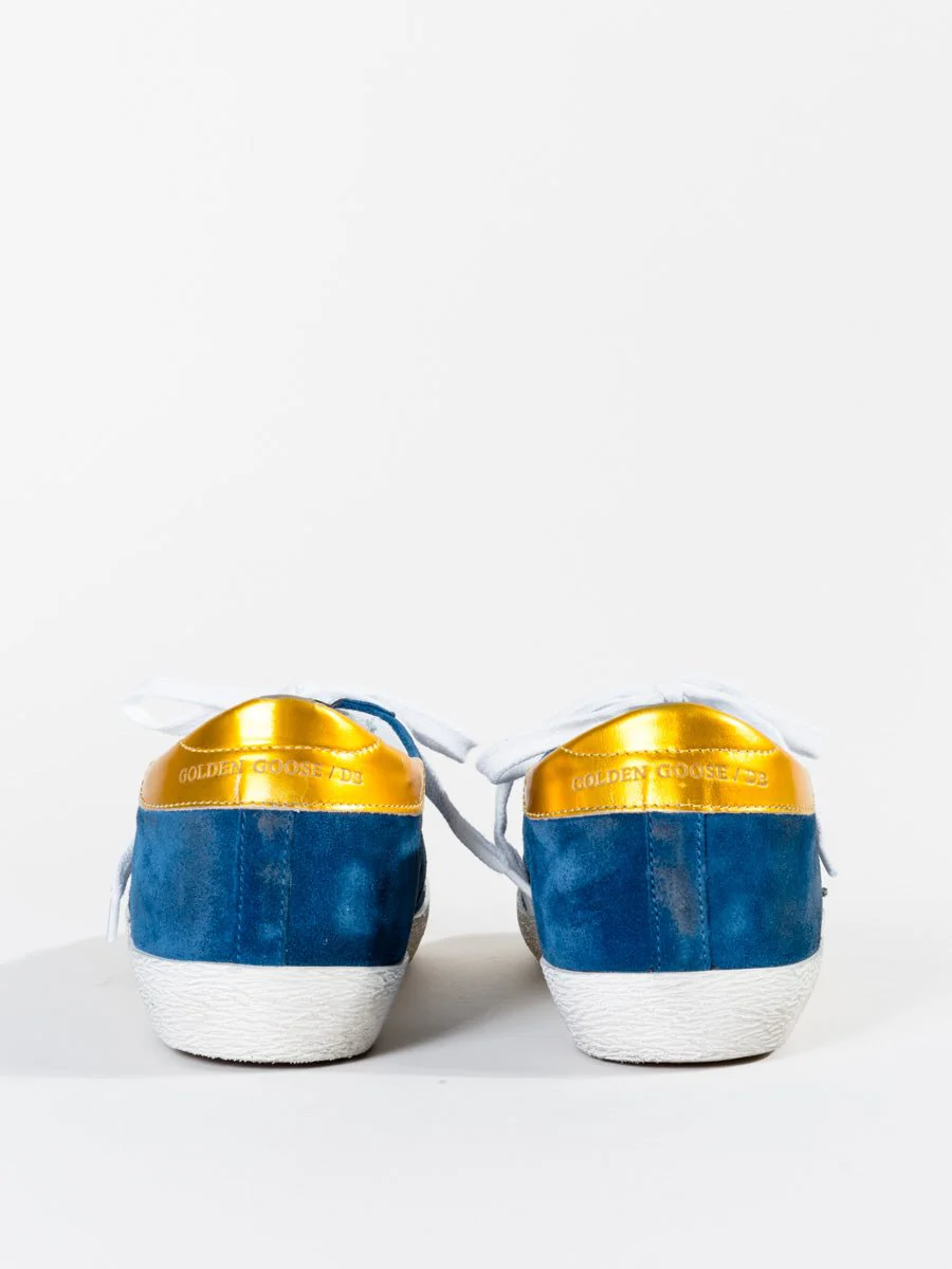 superstar sneaker - blue suede/white - Image 5