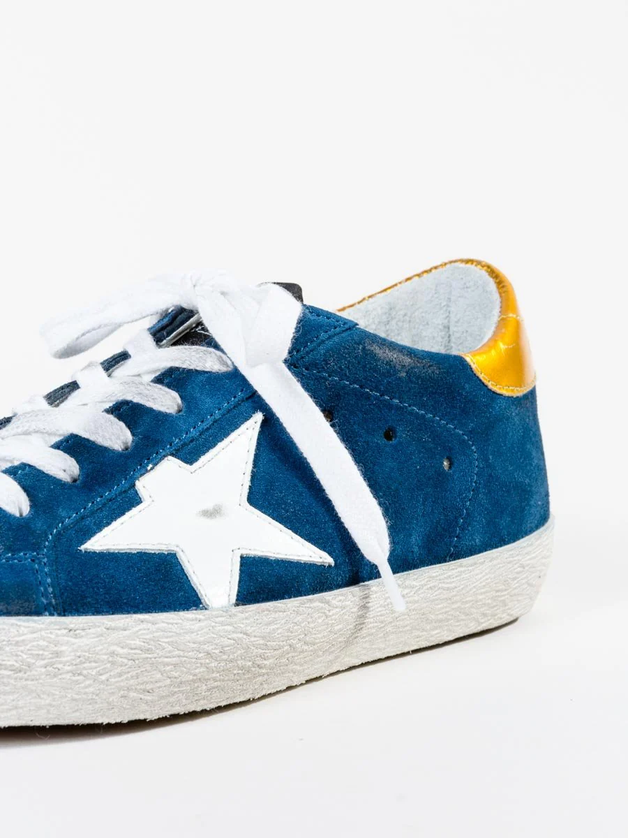 superstar sneaker - blue suede/white - Image 6