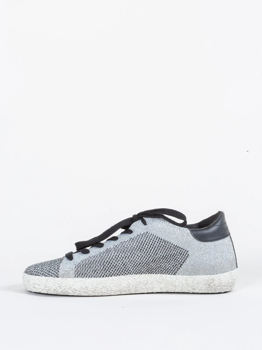 silver lurex knit sneaker - Image 2