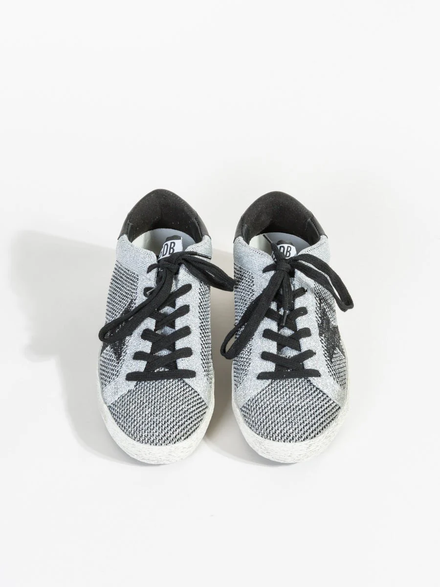 silver lurex knit sneaker - Image 3