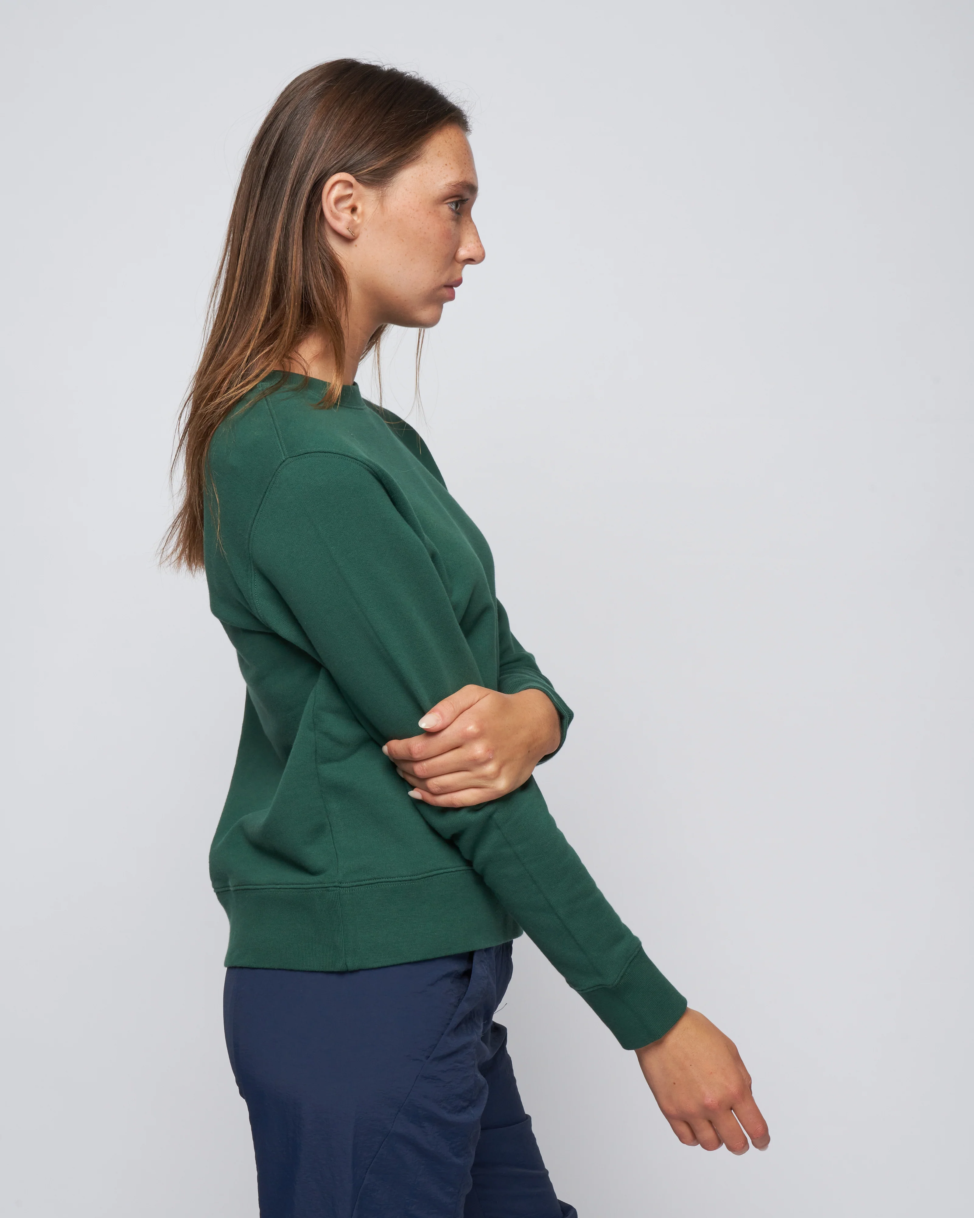 sweatshirt athena regular crewneck - bright green/ white - Image 3