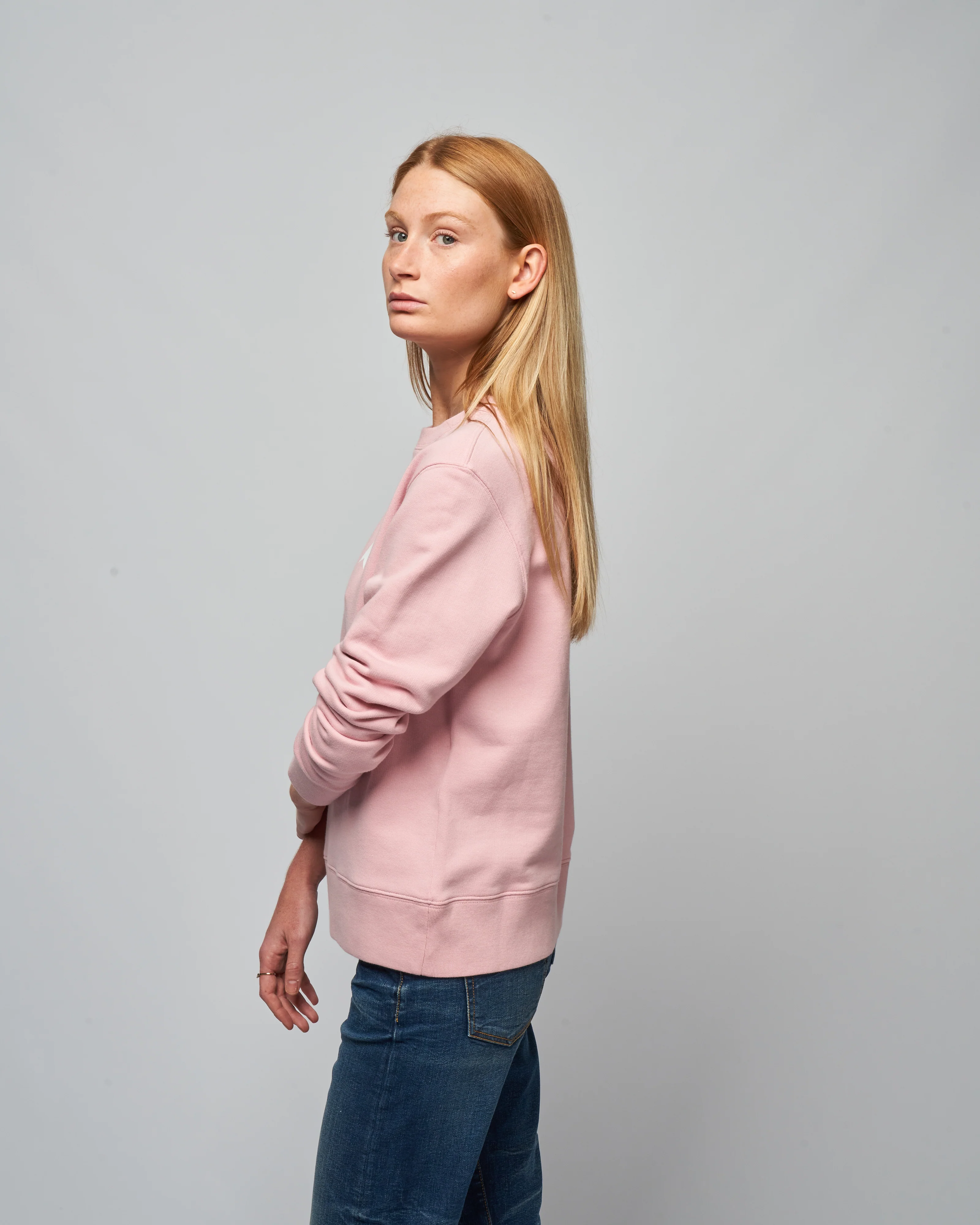 sweatshirt athena regular crewneck - pink lavander/white - Image 3