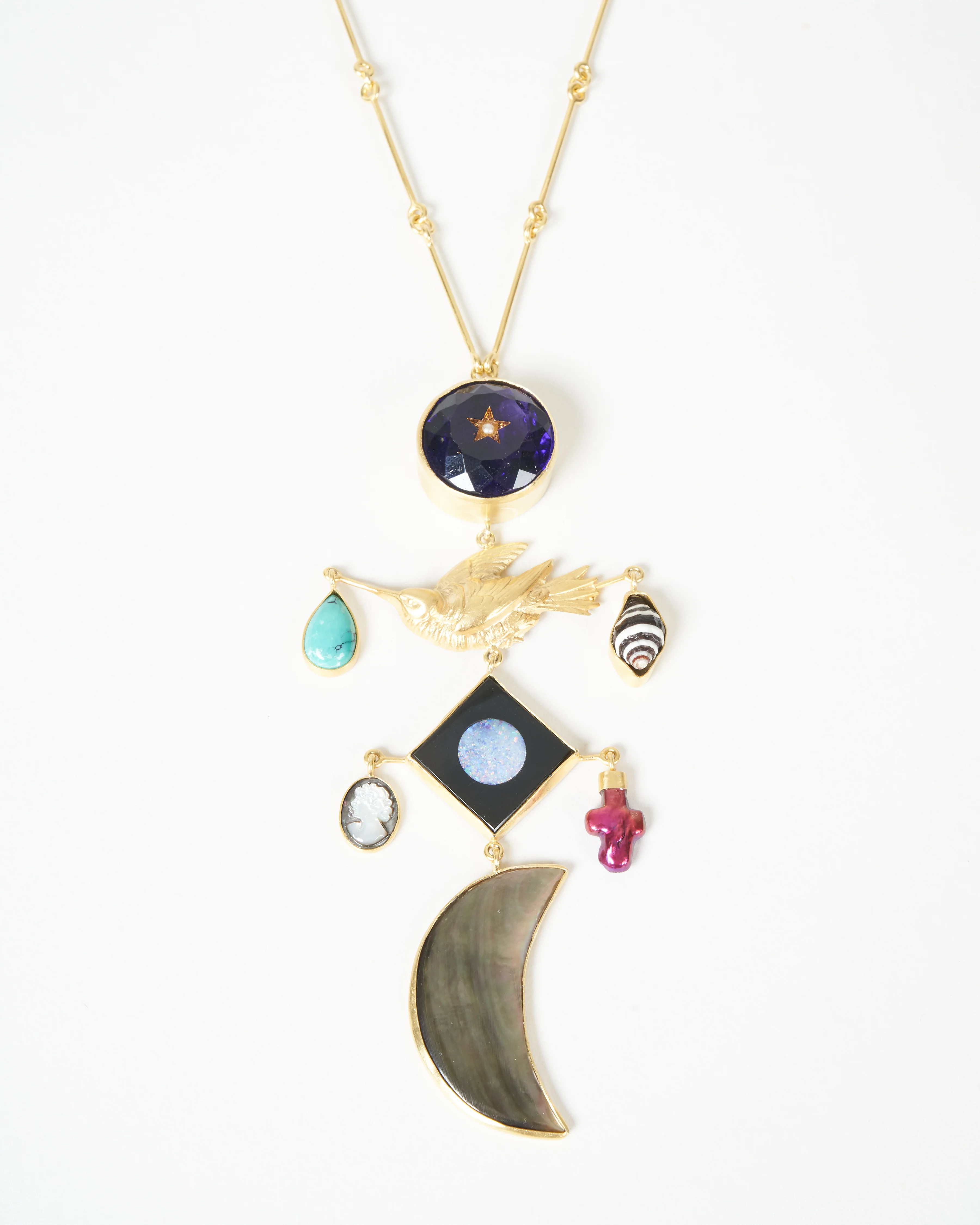 bird and moon necklace - Image 3