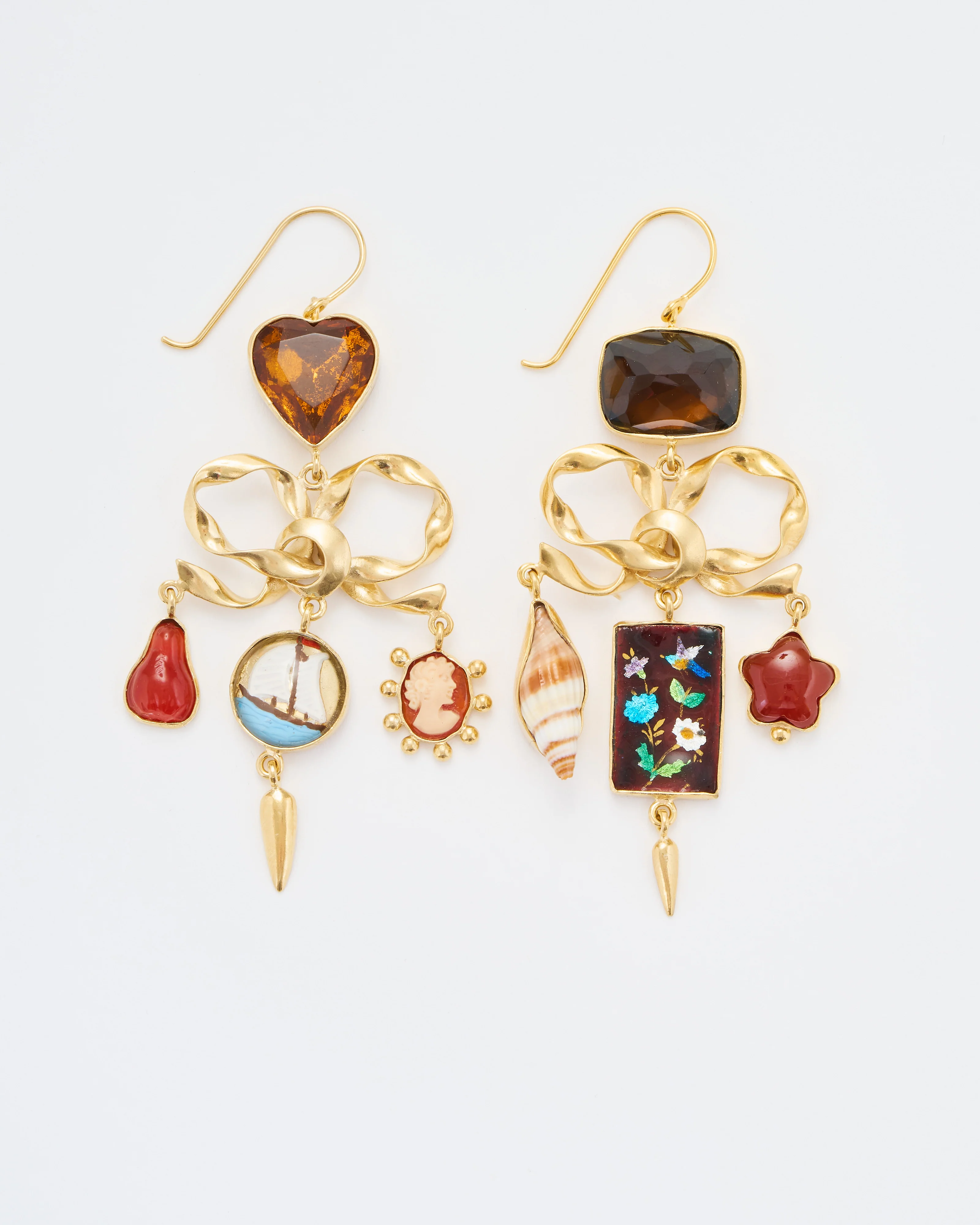 bow charm balance drop earrings - Image 5