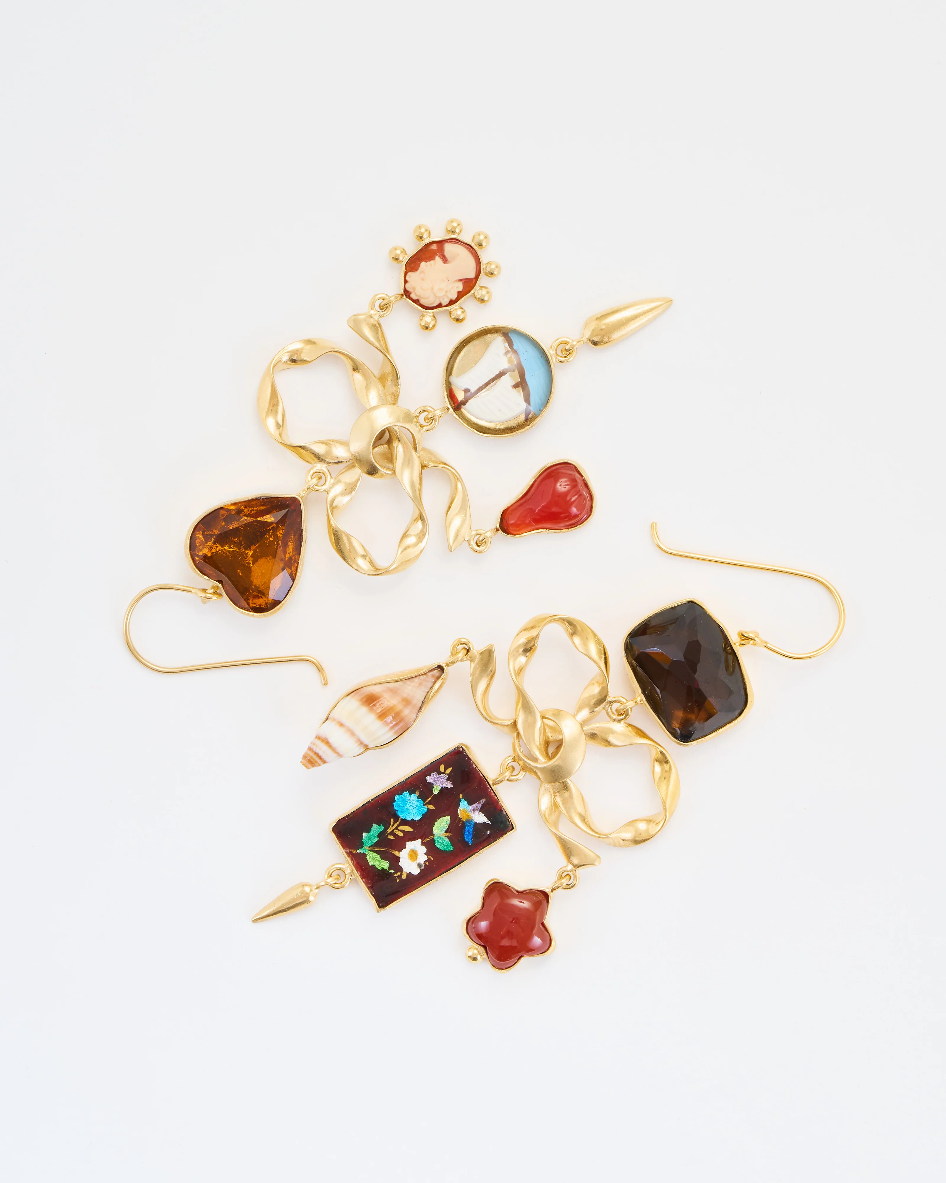 bow charm balance drop earrings - Image 6