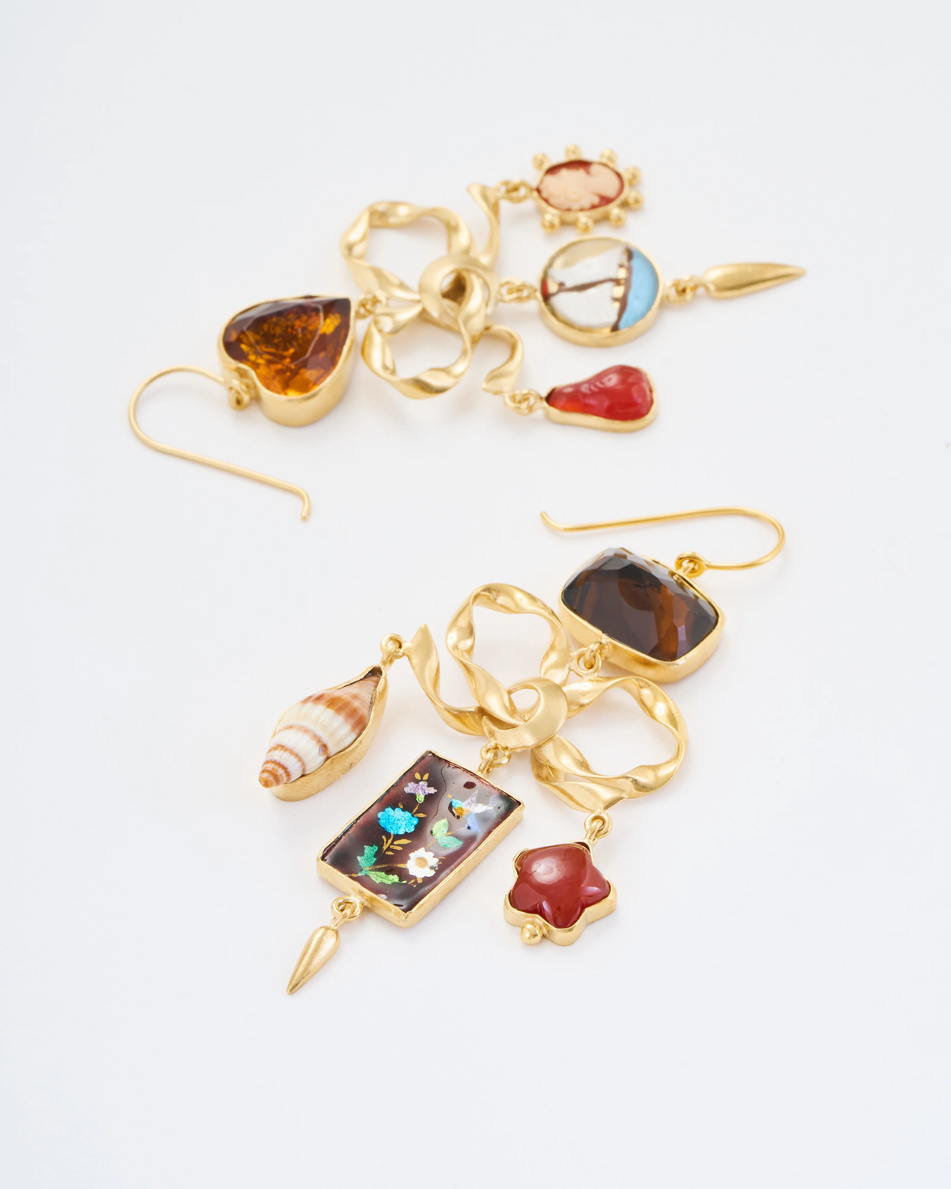 bow charm balance drop earrings - Image 7