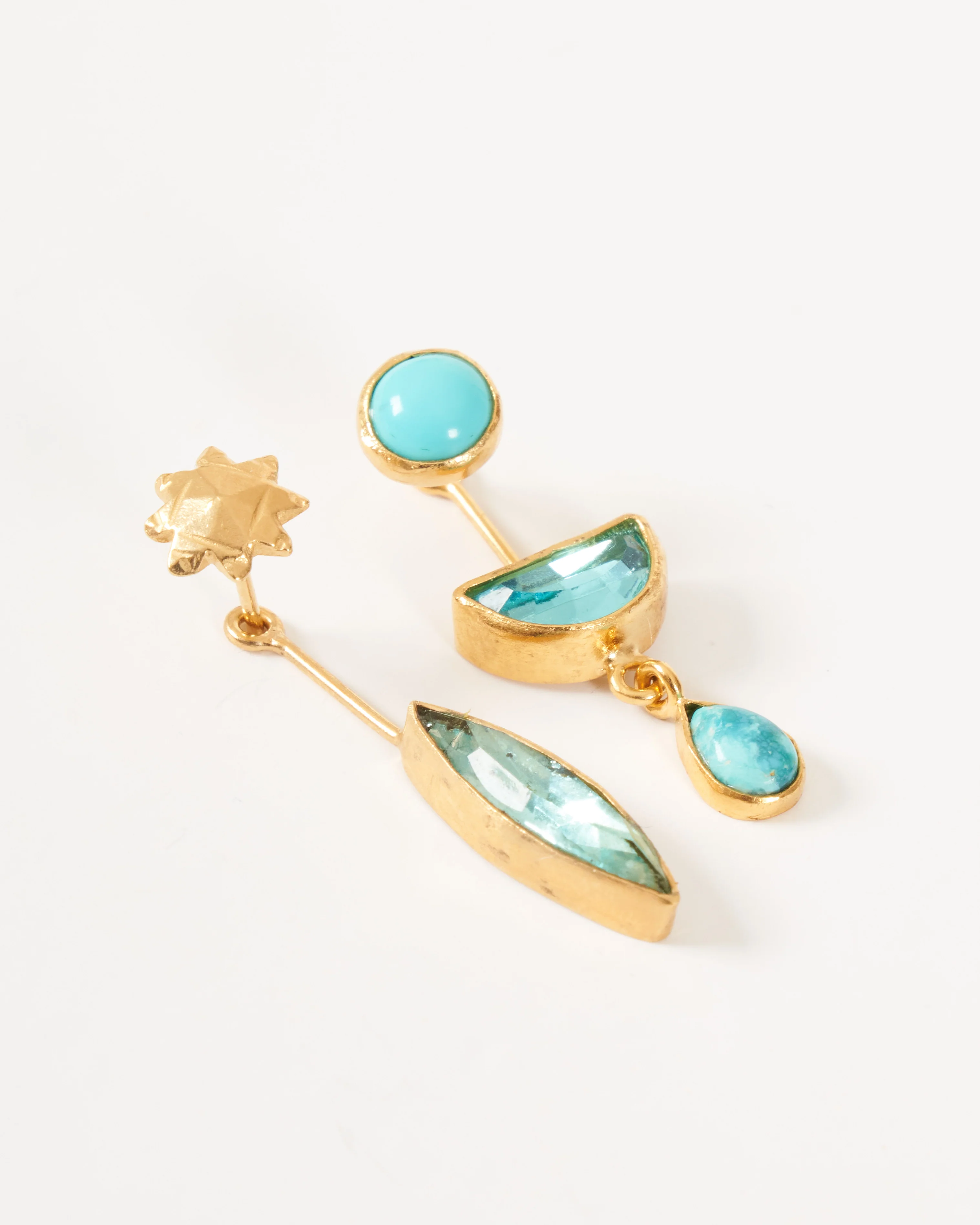detachable victorian drop earrings - turquoise - Image 2