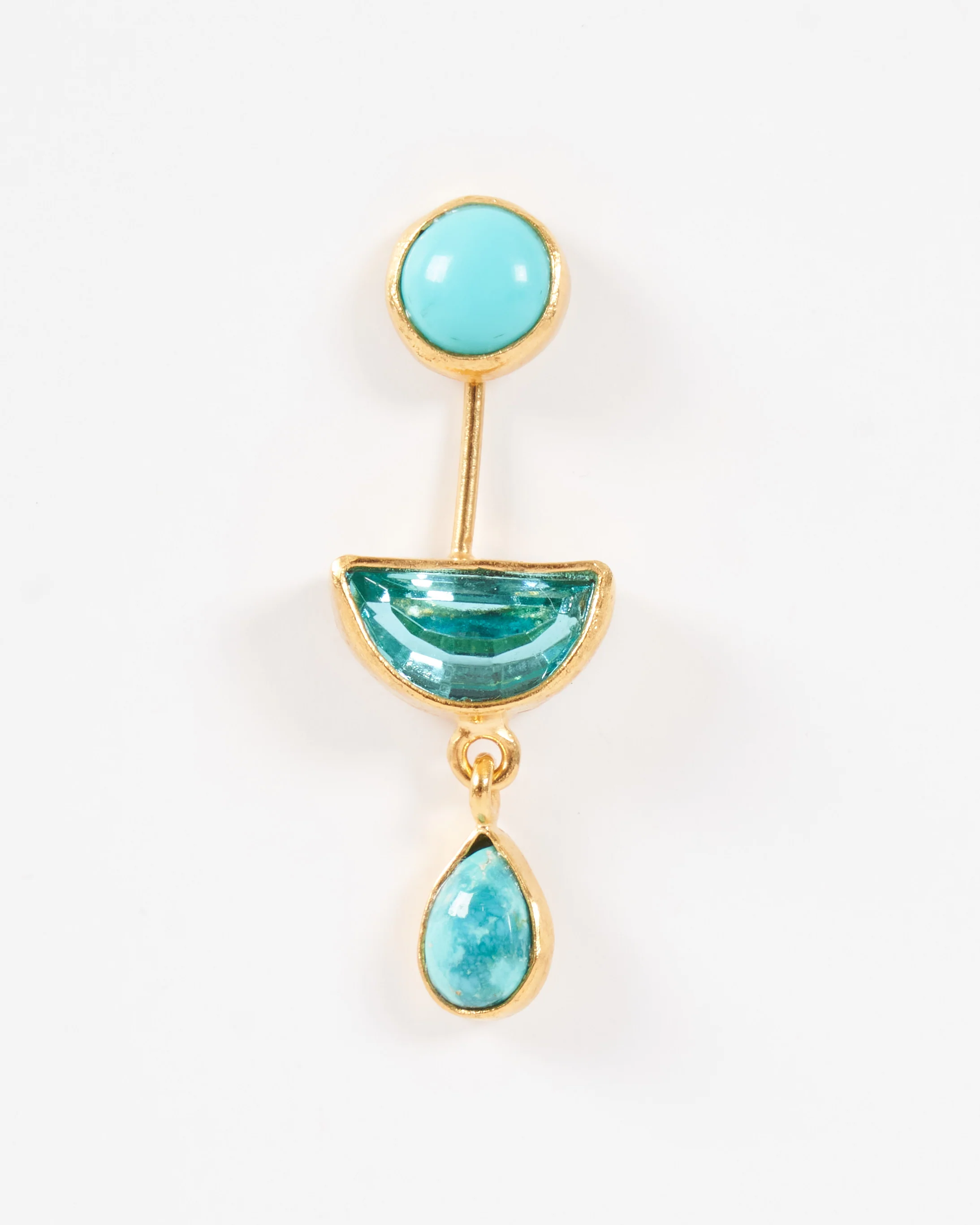 detachable victorian drop earrings - turquoise - Image 3