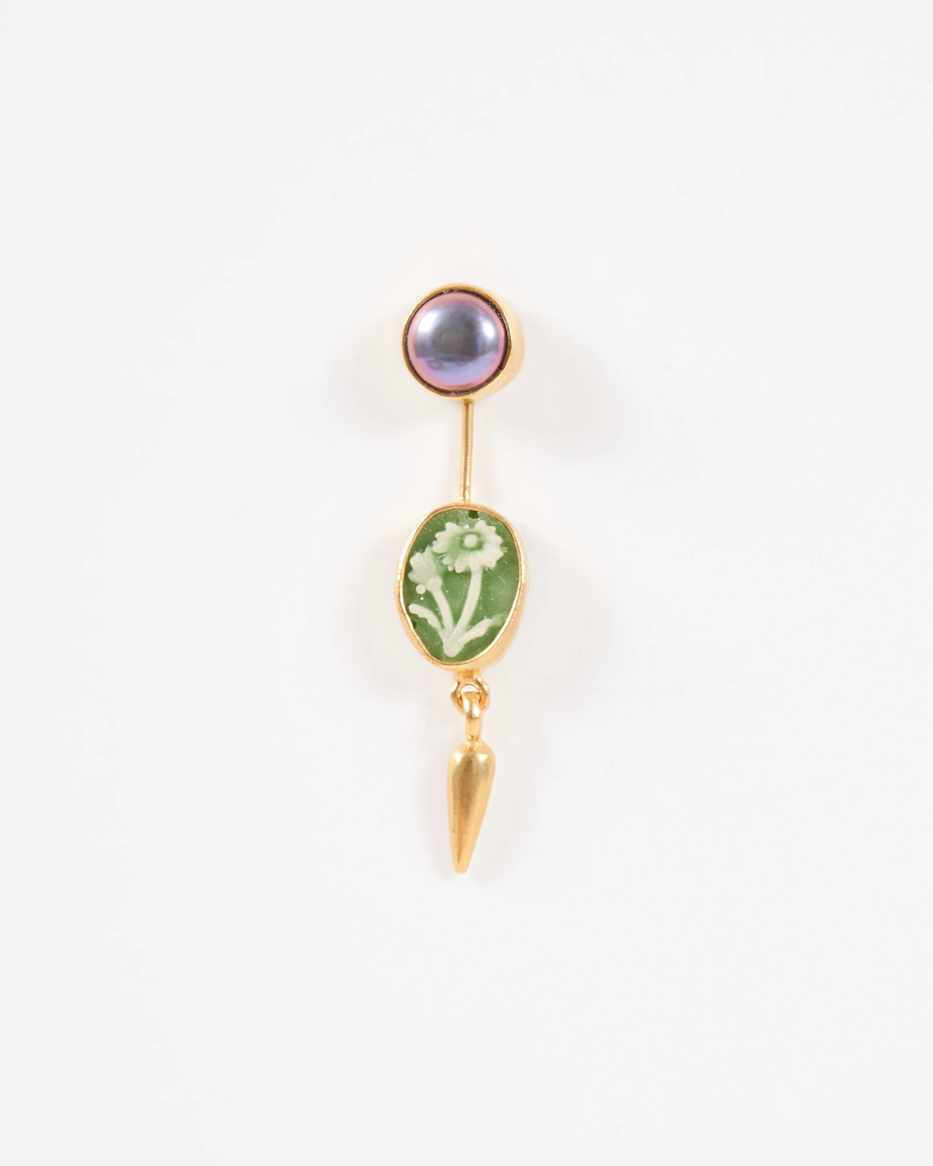 double detachable victorian drop earrings - gold/multi - Image 3