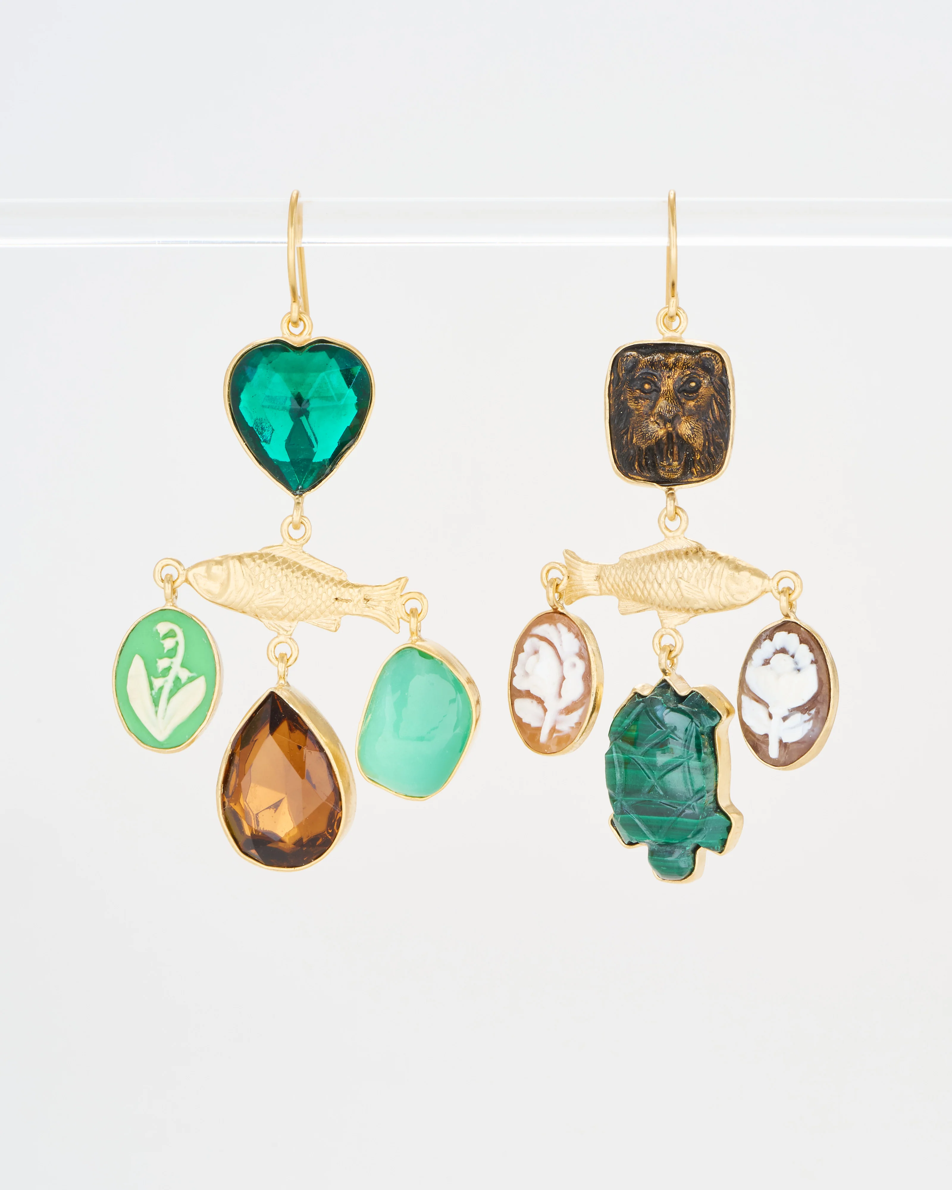 fish balance drop earrings