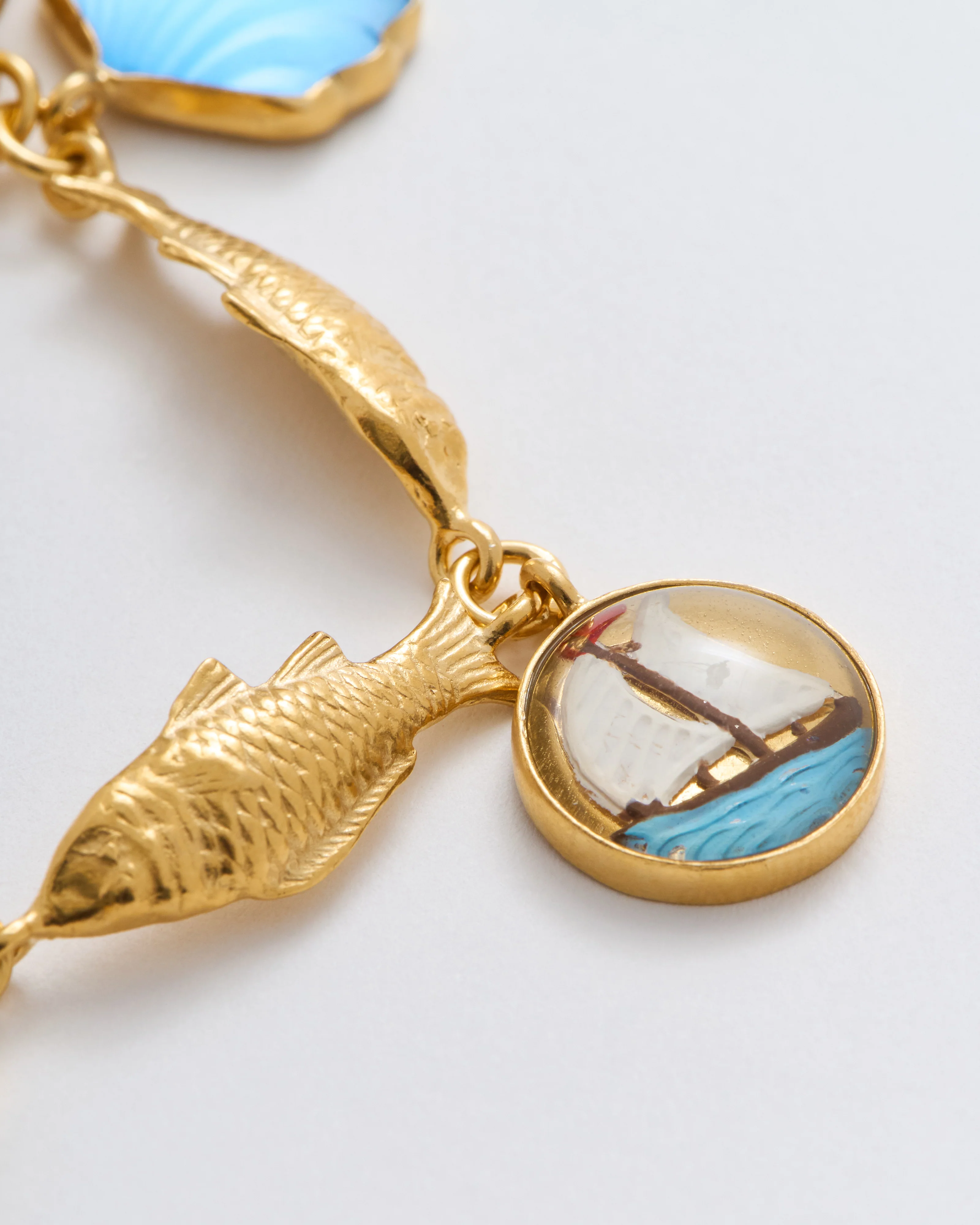 fish multi charm bracelet - Image 2
